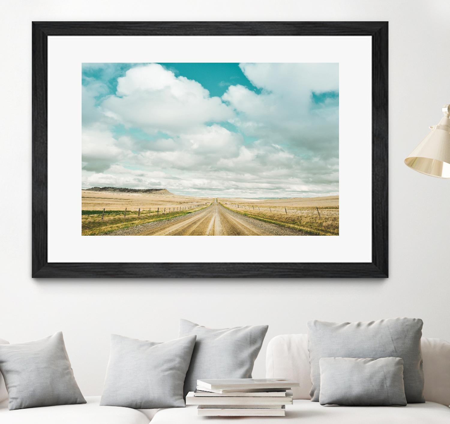 Dirt Road Travels by Annie Bailey Art on GIANT ART - white,blue landscapes, photography