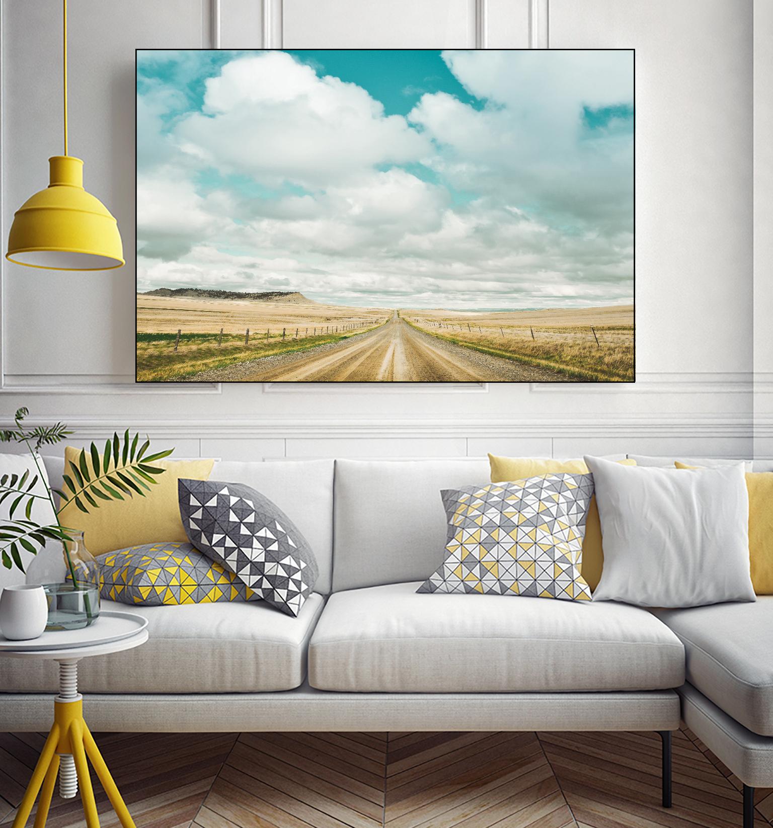 Dirt Road Travels by Annie Bailey Art on GIANT ART - white,blue landscapes, photography