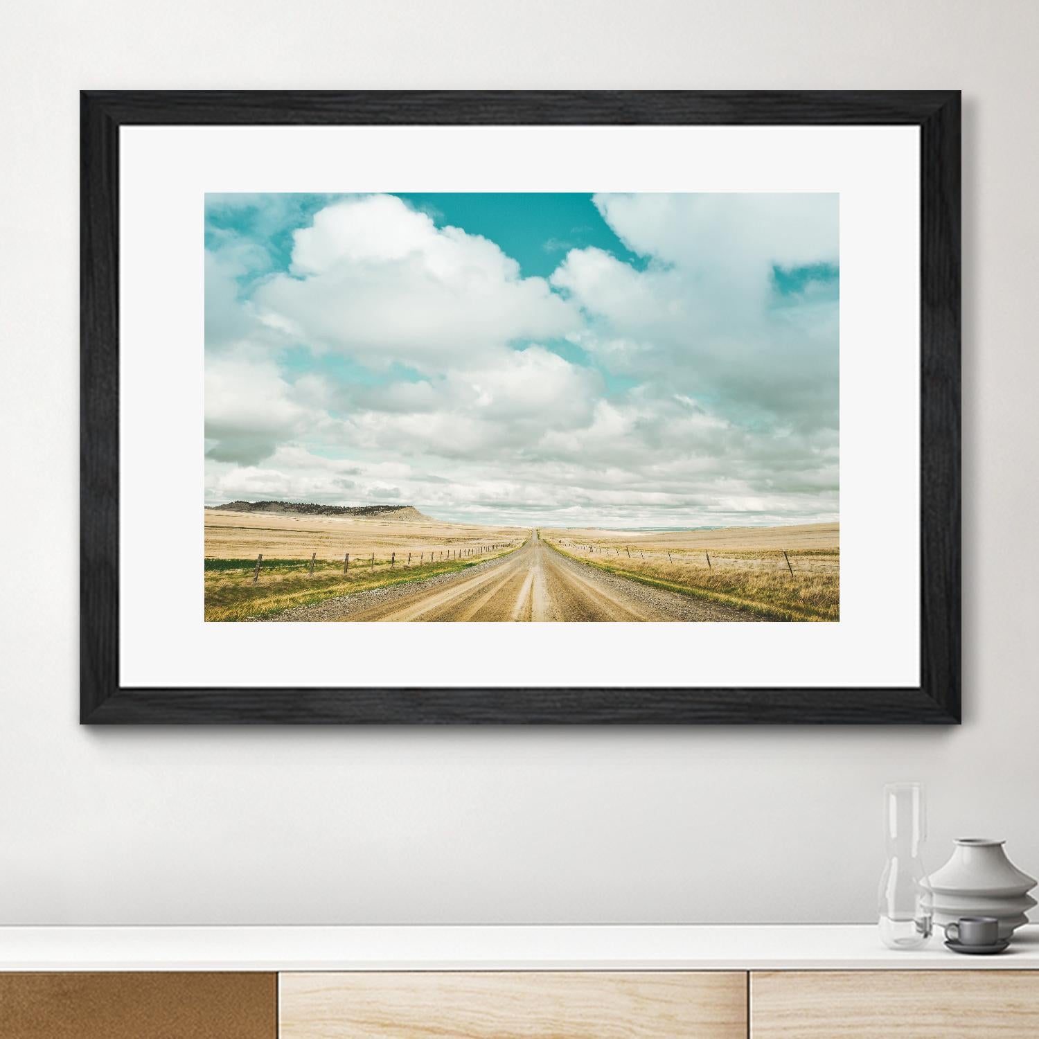 Dirt Road Travels by Annie Bailey Art on GIANT ART - white,blue landscapes, photography