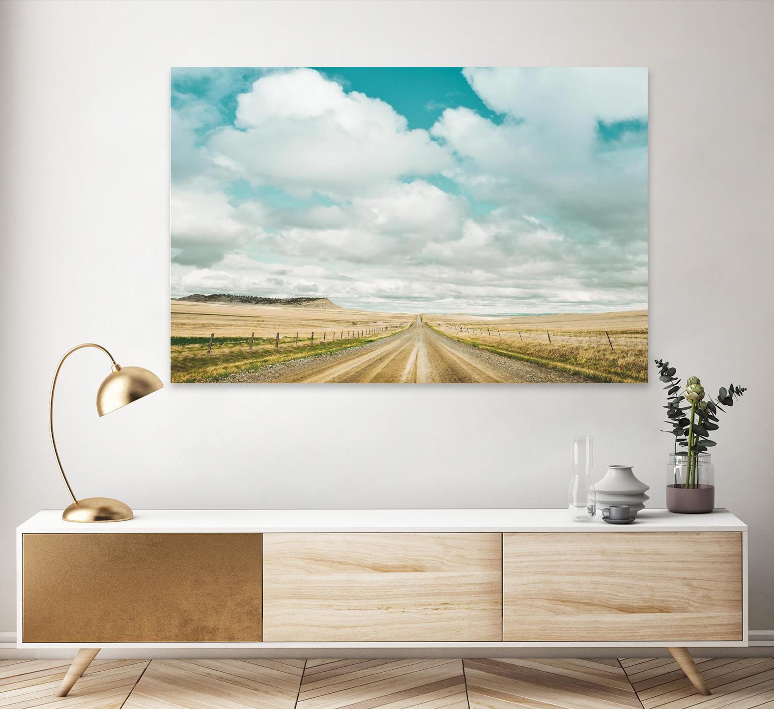 Dirt Road Travels by Annie Bailey Art on GIANT ART - white,blue landscapes, photography