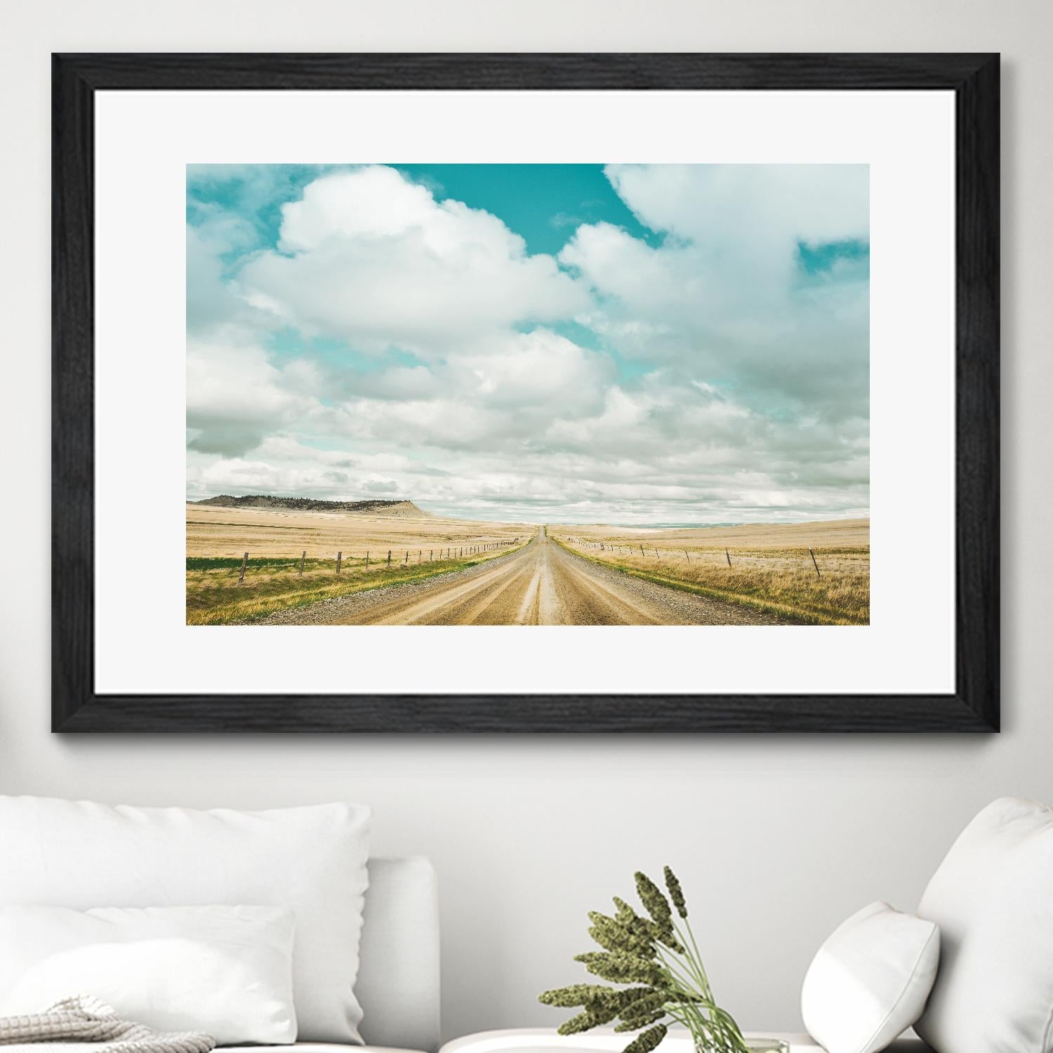 Dirt Road Travels by Annie Bailey Art on GIANT ART - white,blue landscapes, photography