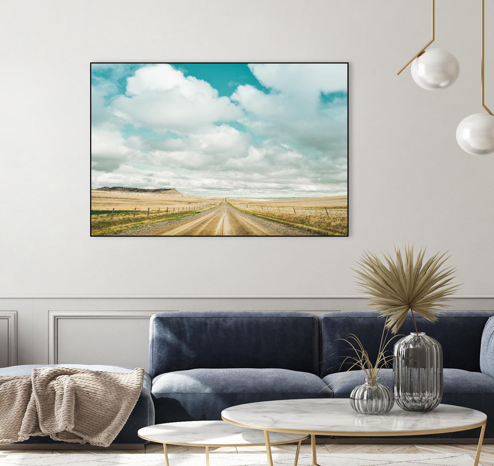 Dirt Road Travels by Annie Bailey Art on GIANT ART - white,blue landscapes, photography