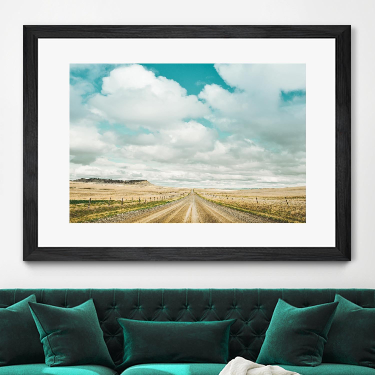 Dirt Road Travels by Annie Bailey Art on GIANT ART - white,blue landscapes, photography