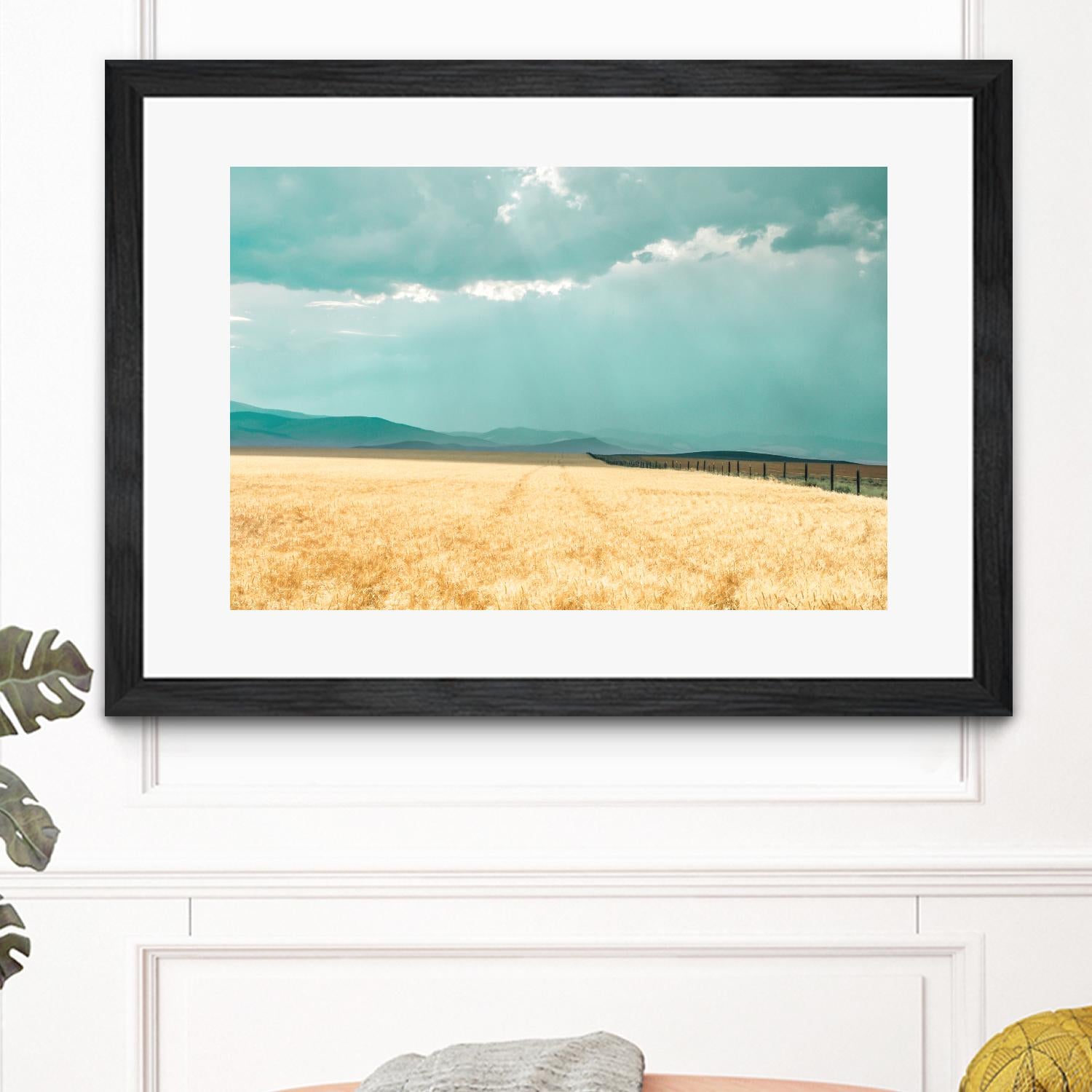 Harvest Shadow by Annie Bailey Art on GIANT ART - blue,beige landscapes, photography, farms, hills