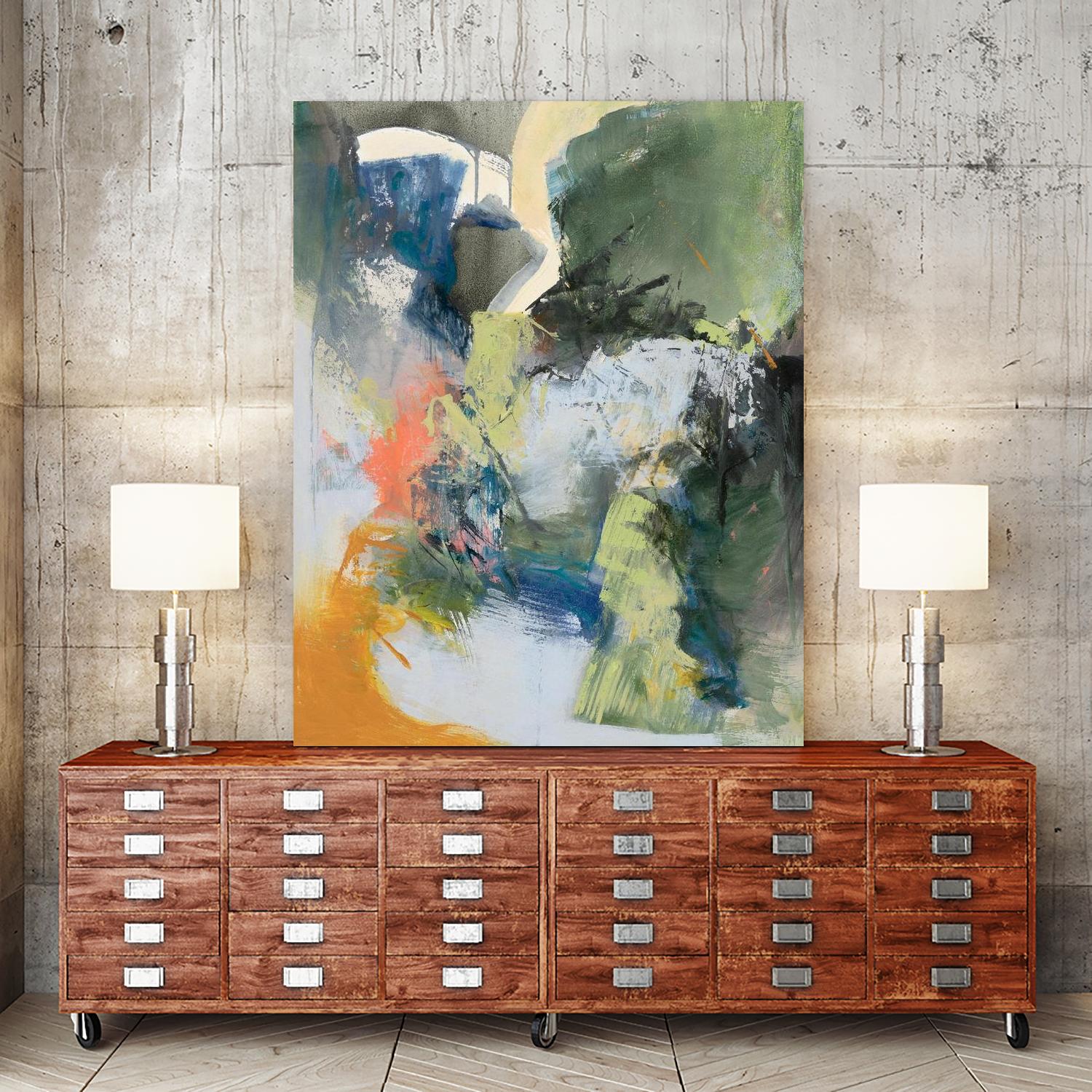Asi Empieza by Emilia Arana on GIANT ART - orange abstracts, contemporary