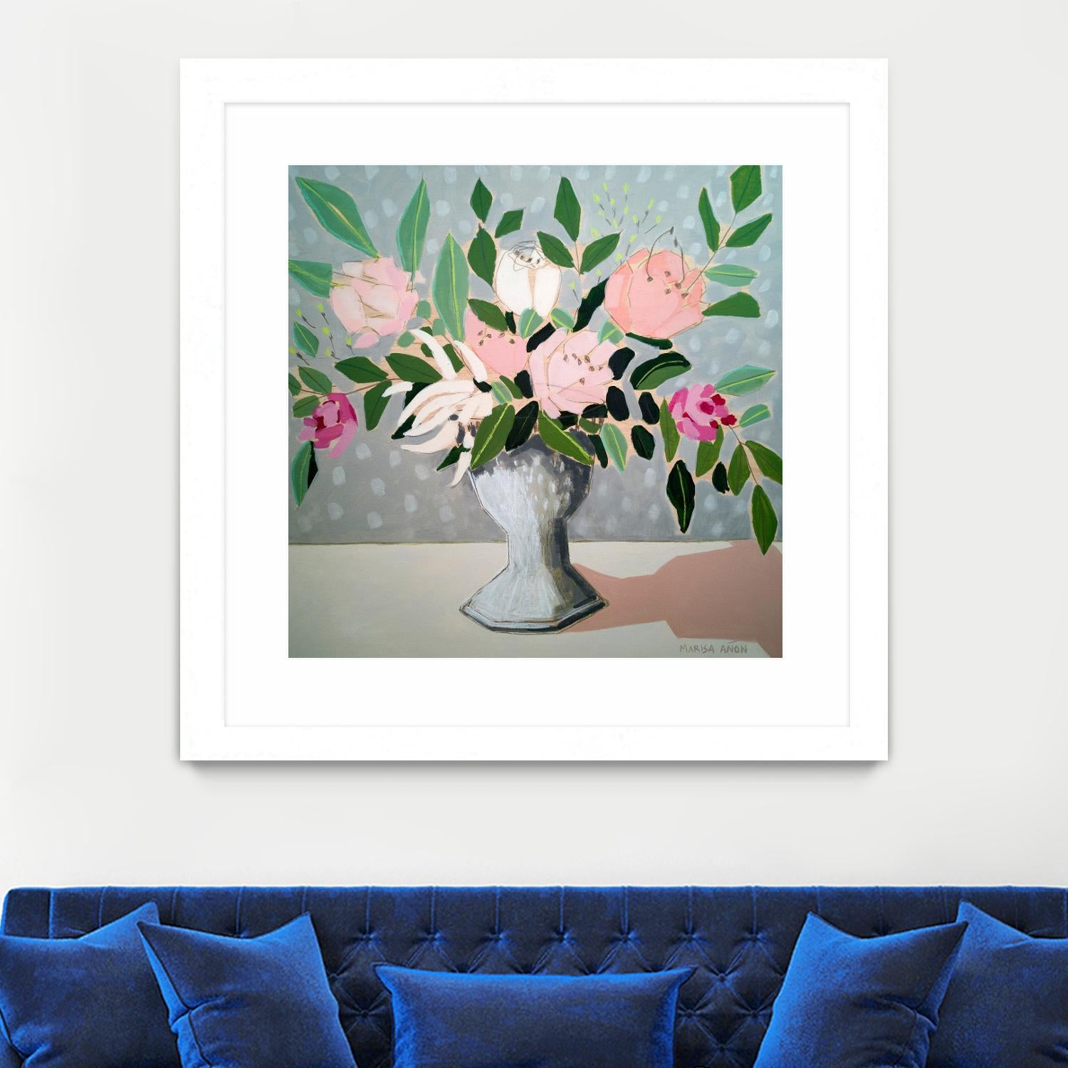 Spring Florals 1 by Marisa Anon on GIANT ART - pink,green floral,still life