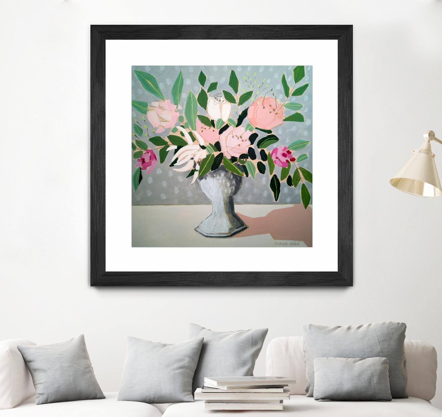 Spring Florals 1 by Marisa Anon on GIANT ART - pink,green floral,still life