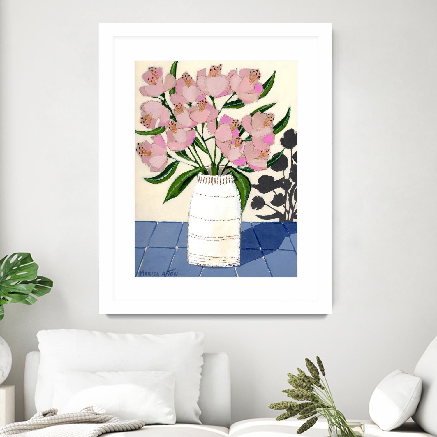 Spring Florals 5 by Marisa Anon on GIANT ART - pink,yellow floral,still life