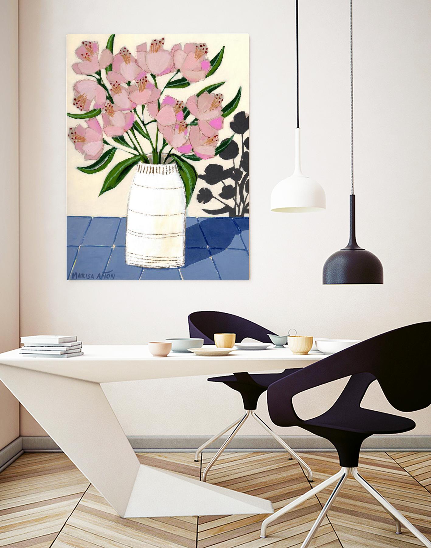 Spring Florals 5 by Marisa Anon on GIANT ART - pink,yellow floral,still life