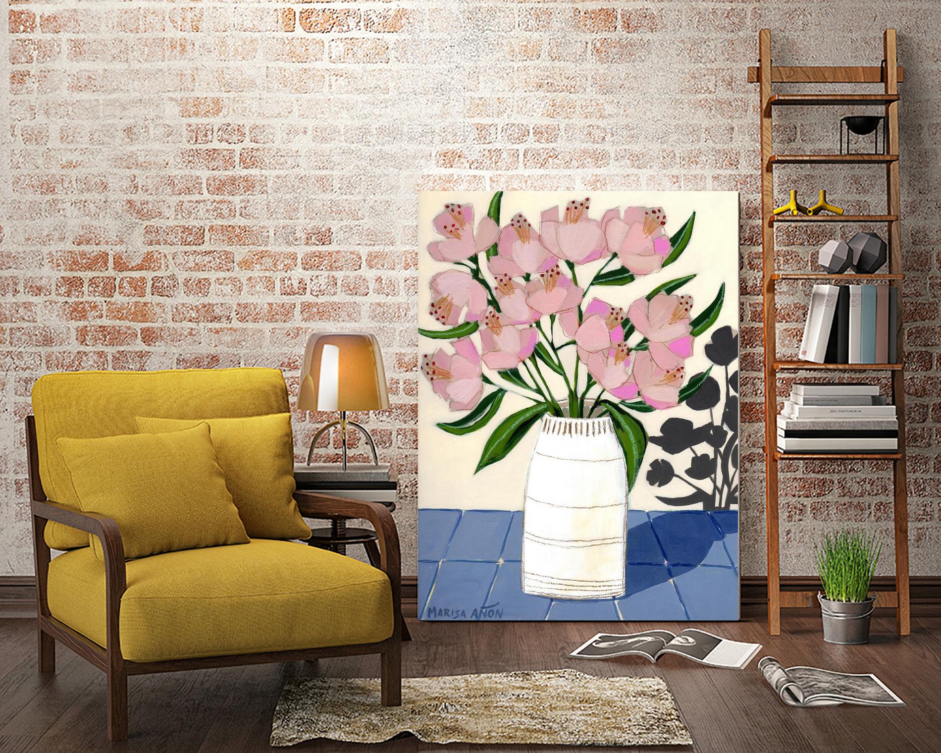 Spring Florals 5 by Marisa Anon on GIANT ART - pink,yellow floral,still life