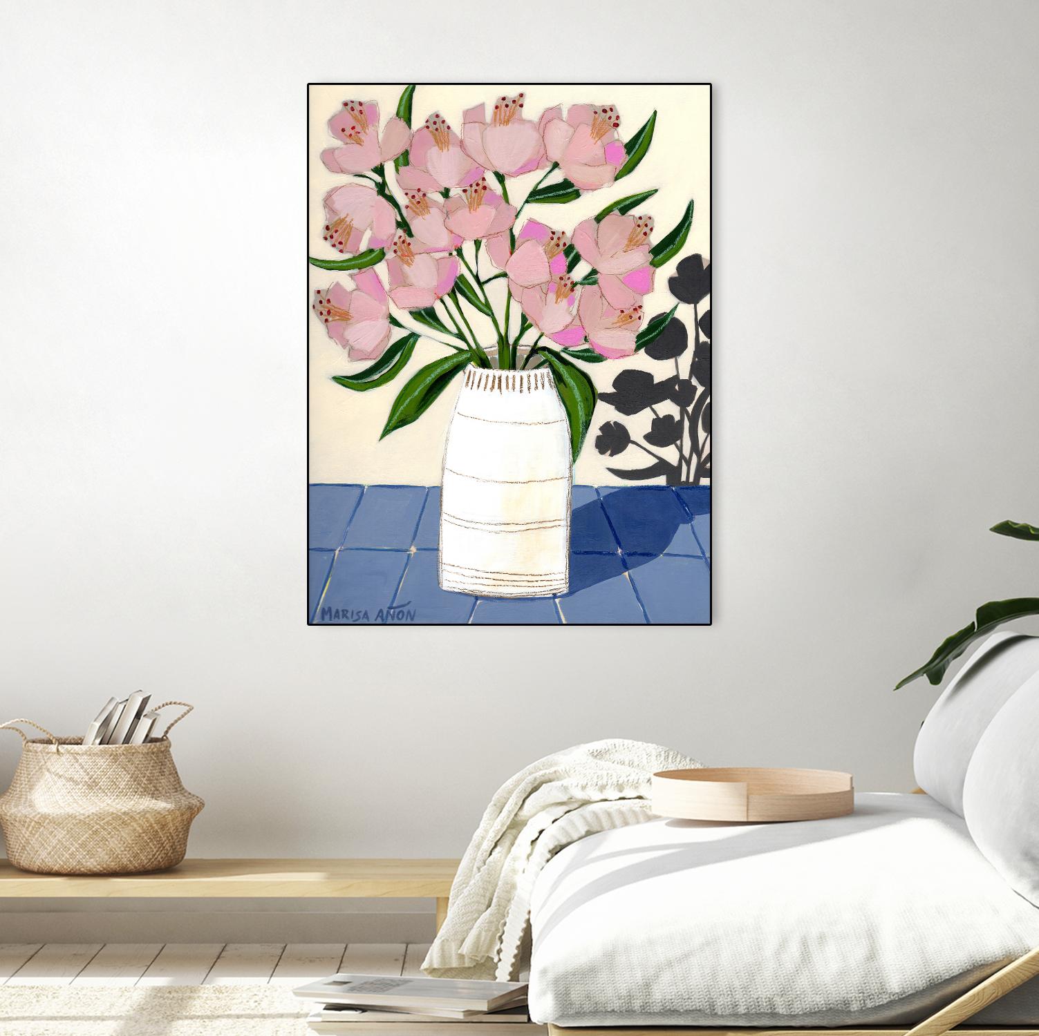 Spring Florals 5 by Marisa Anon on GIANT ART - pink,yellow floral,still life