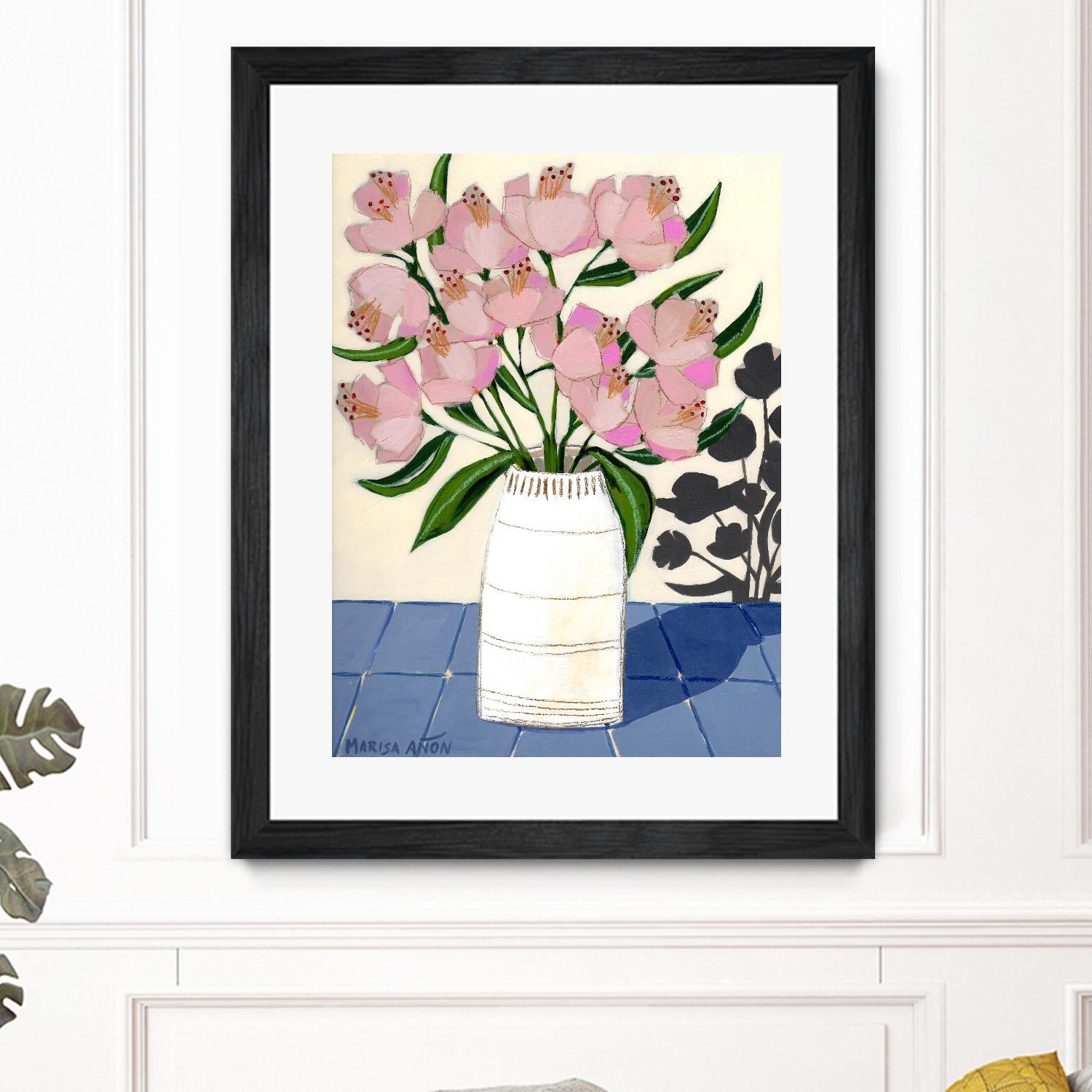 Spring Florals 5 by Marisa Anon on GIANT ART - pink,yellow floral,still life