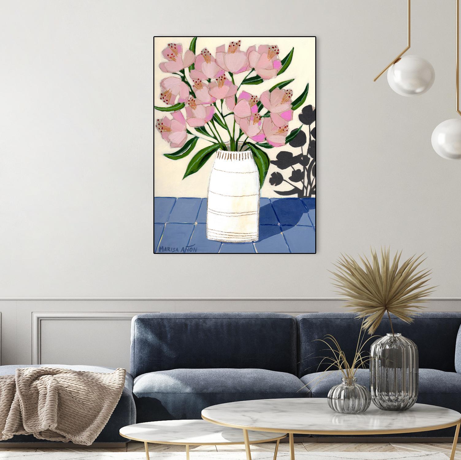 Spring Florals 5 by Marisa Anon on GIANT ART - pink,yellow floral,still life