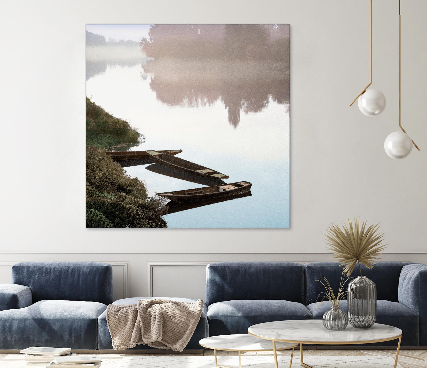 Boats on the Seine #1 by Alan Blaustein on GIANT ART - multicolor photography; landscapes