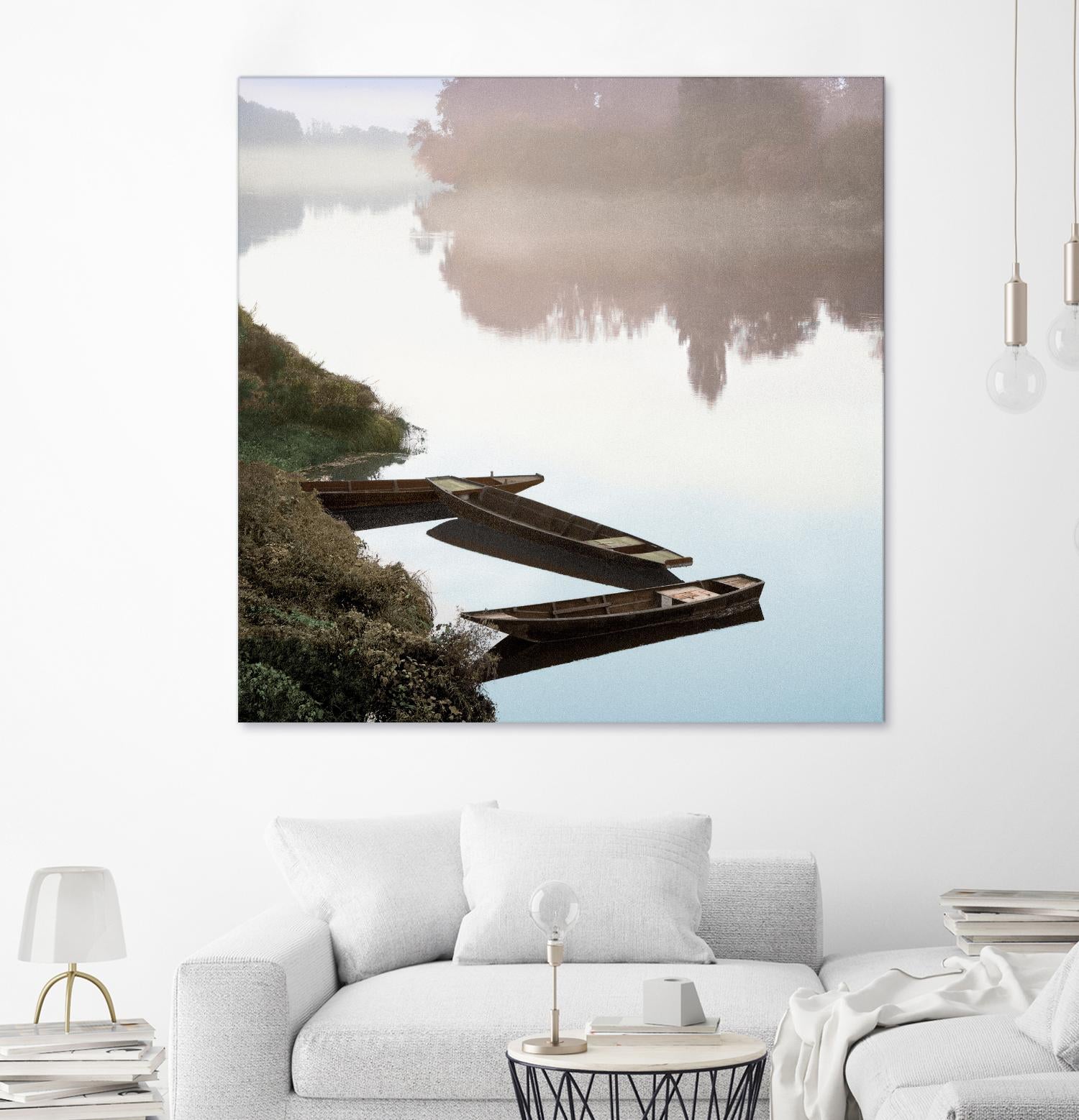 Boats on the Seine #1 by Alan Blaustein on GIANT ART - multicolor photography; landscapes