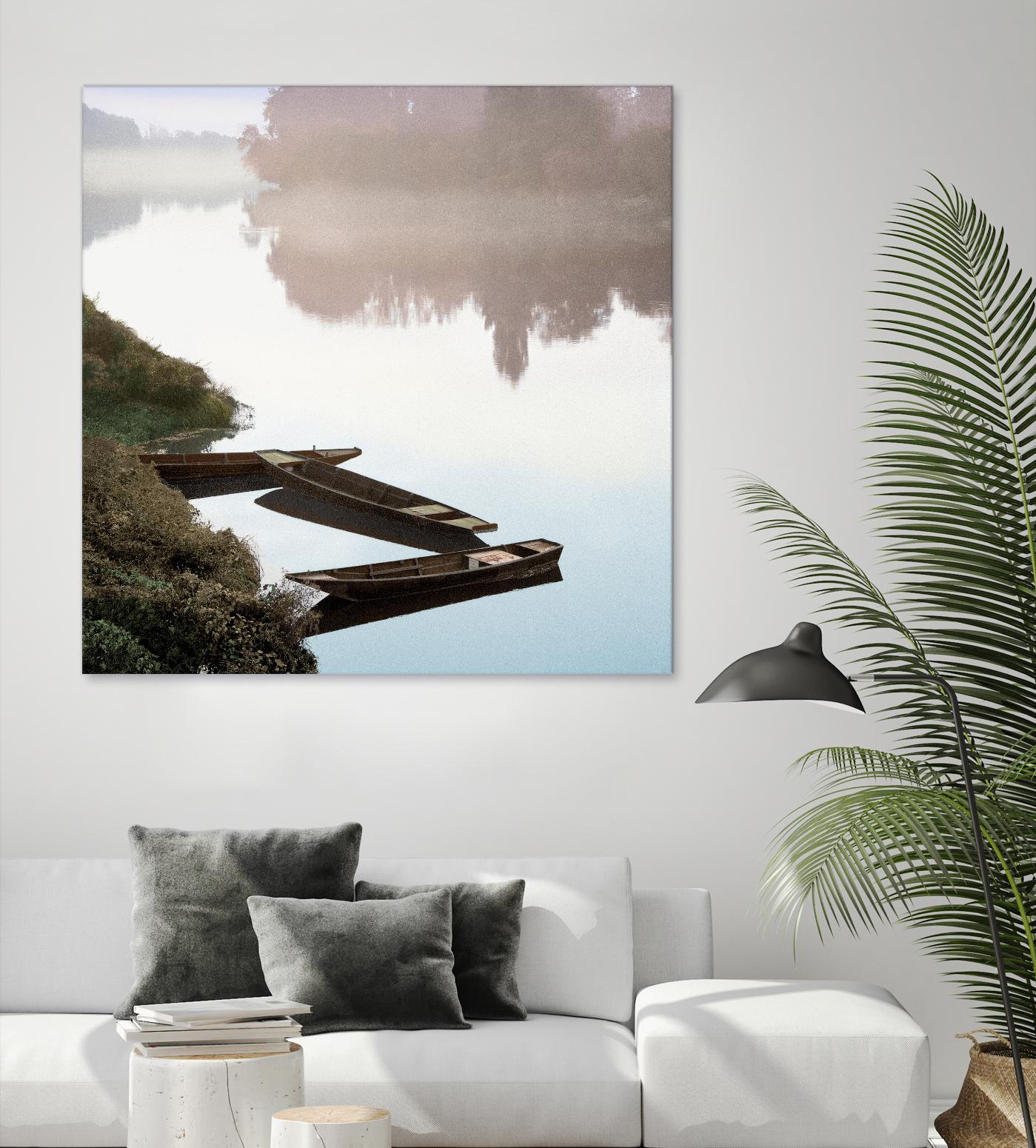 Boats on the Seine #1 by Alan Blaustein on GIANT ART - multicolor photography; landscapes