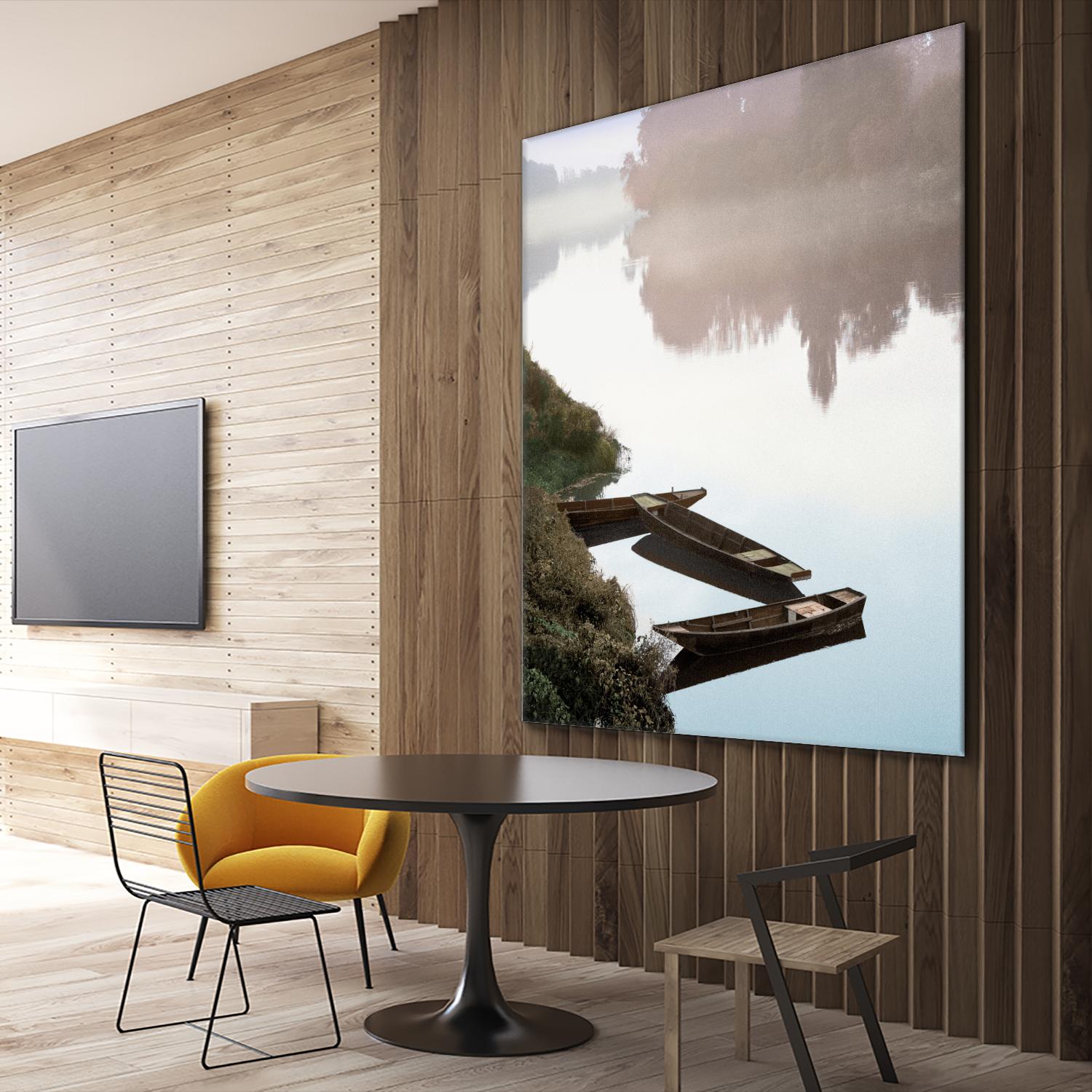 Boats on the Seine #1 by Alan Blaustein on GIANT ART - multicolor photography; landscapes