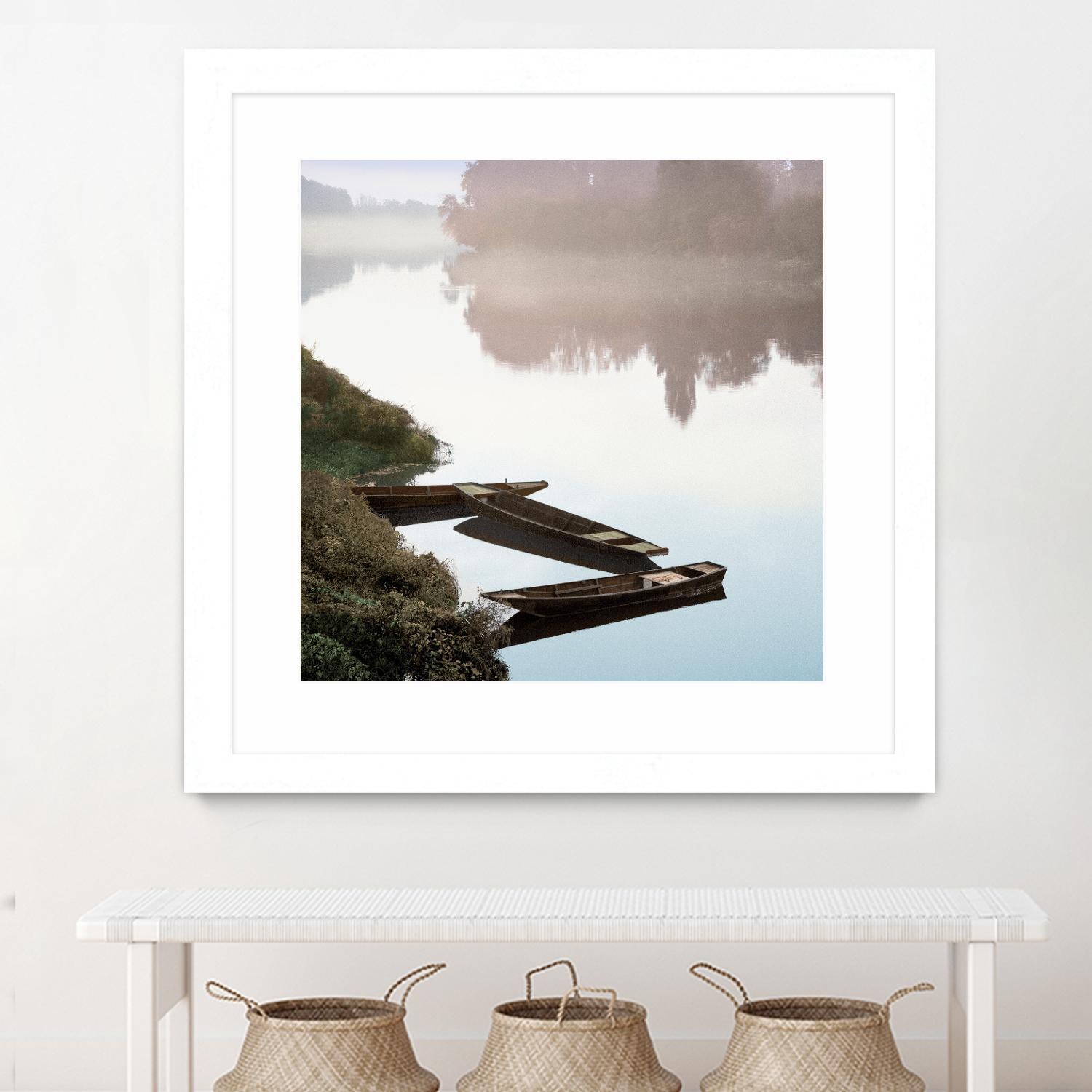 Boats on the Seine #1 by Alan Blaustein on GIANT ART - multicolor photography; landscapes