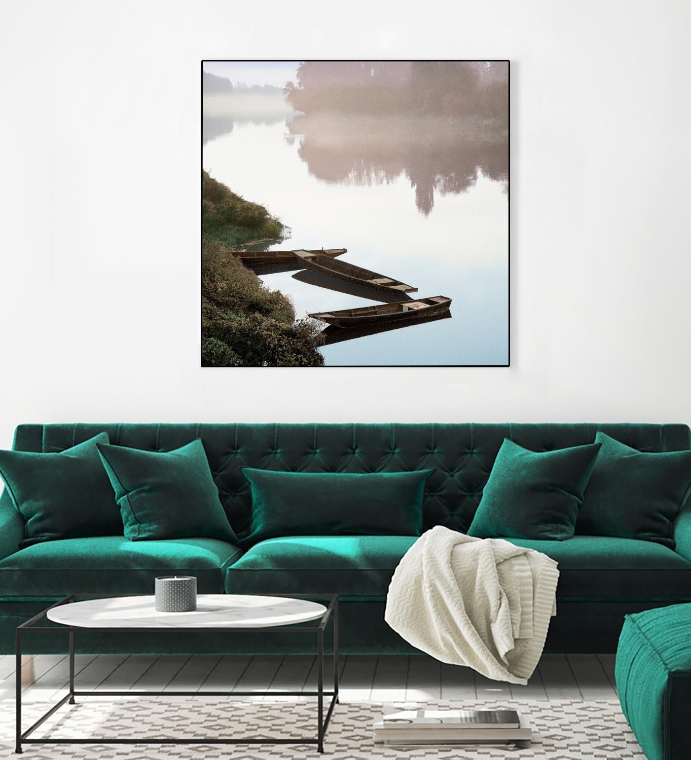 Boats on the Seine #1 by Alan Blaustein on GIANT ART - multicolor photography; landscapes