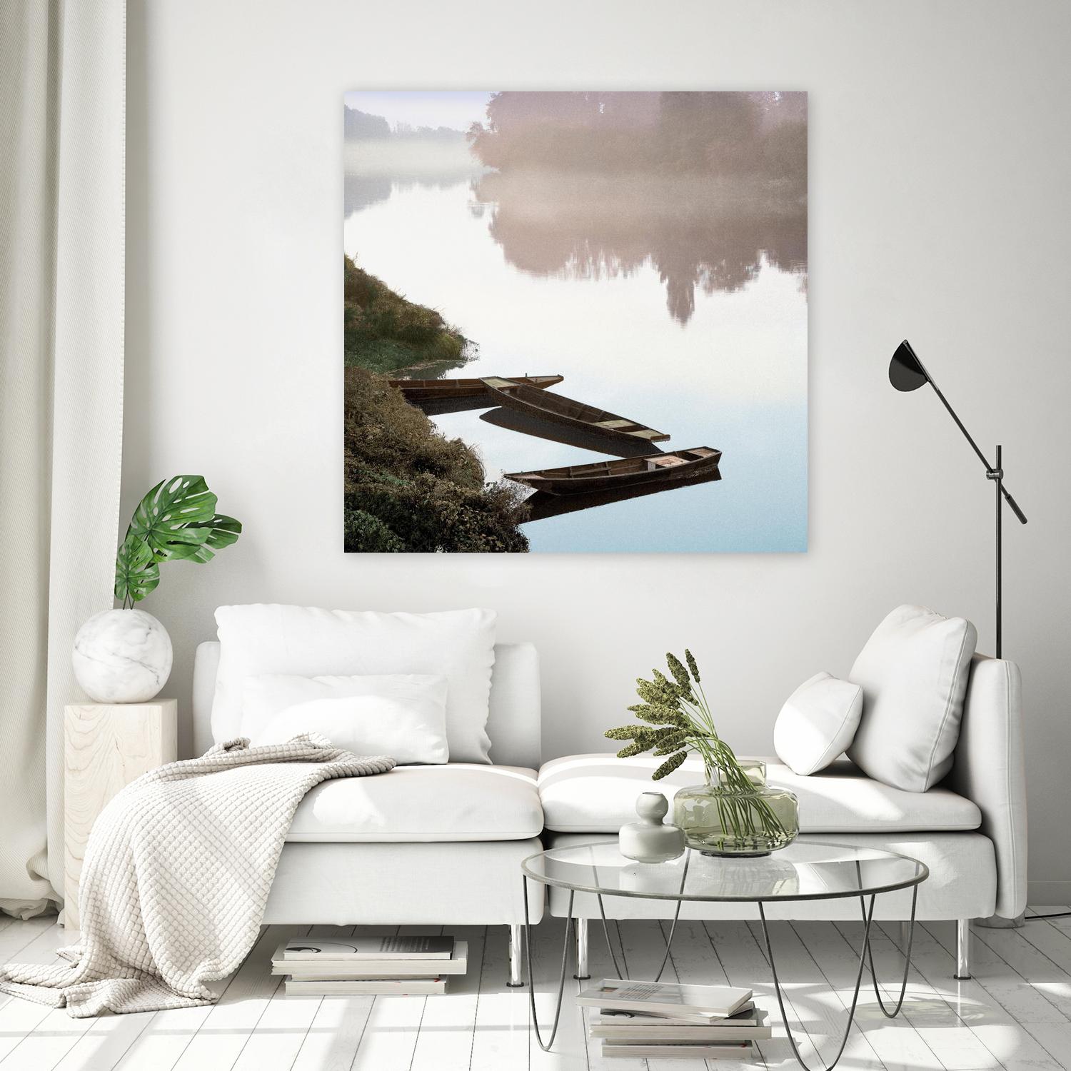 Boats on the Seine #1 by Alan Blaustein on GIANT ART - multicolor photography; landscapes