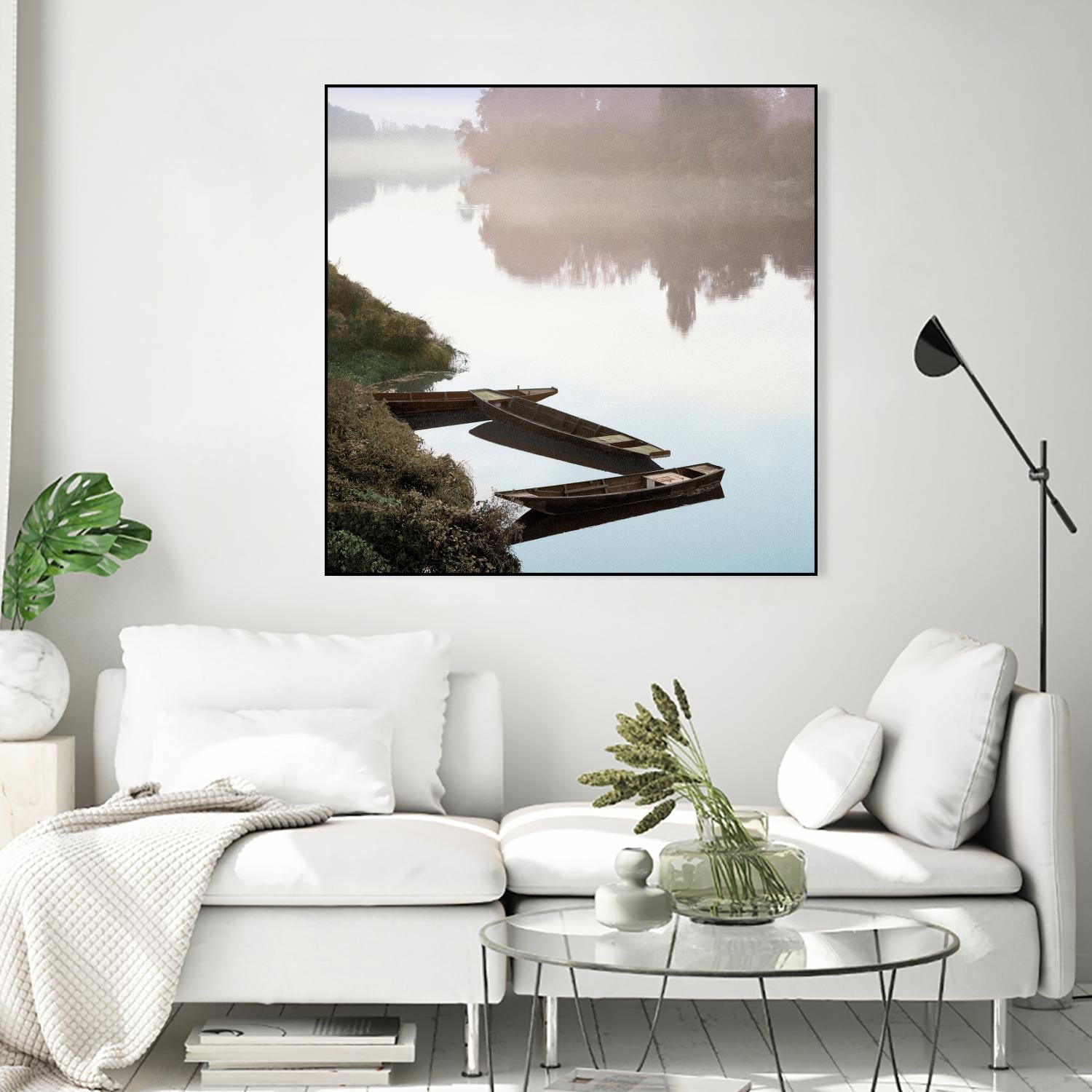 Boats on the Seine #1 by Alan Blaustein on GIANT ART - multicolor photography; landscapes