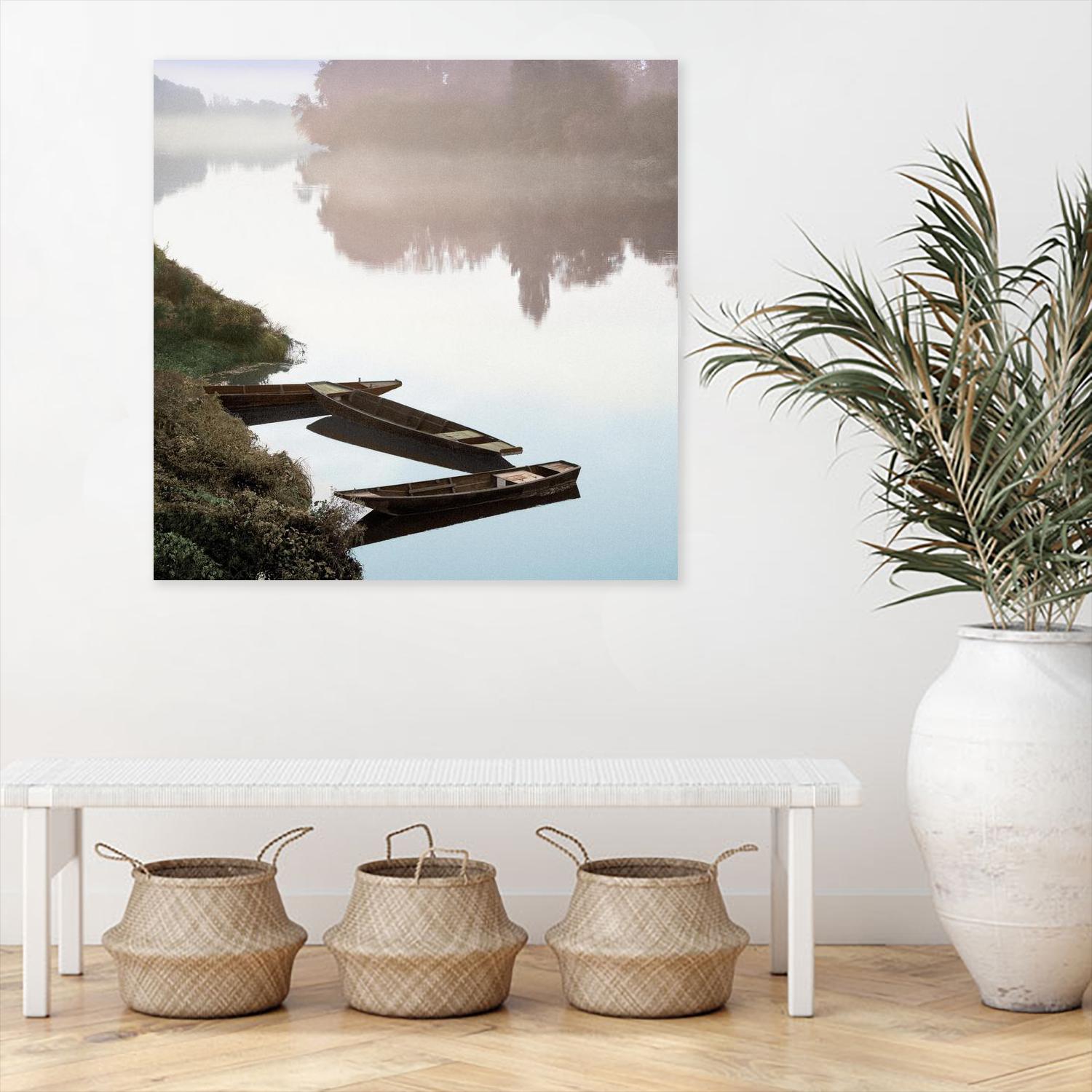 Boats on the Seine #1 by Alan Blaustein on GIANT ART - multicolor photography; landscapes