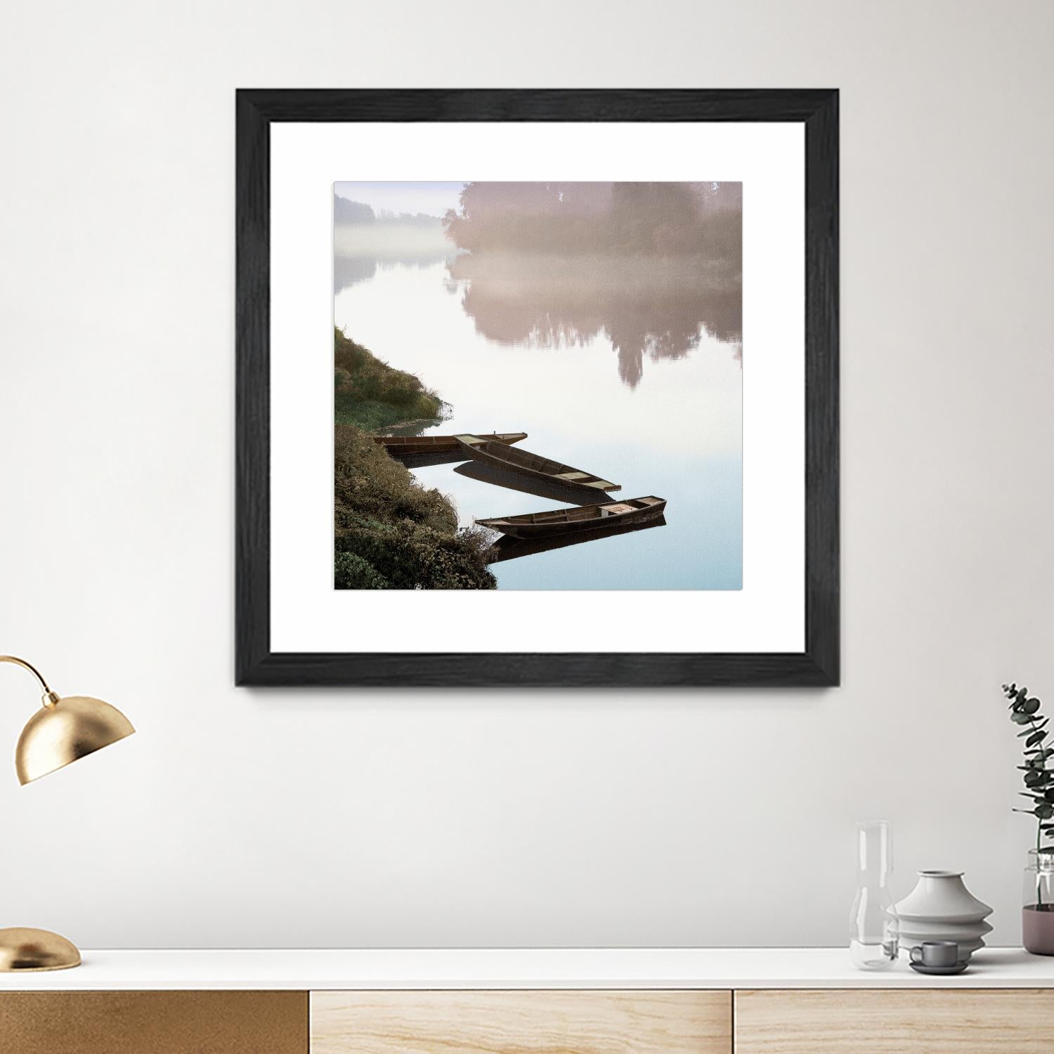 Boats on the Seine #1 by Alan Blaustein on GIANT ART - multicolor photography; landscapes