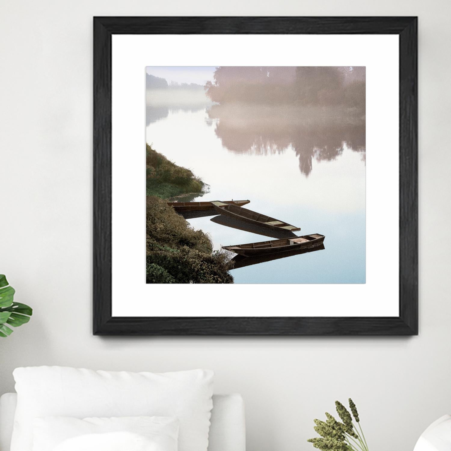 Boats on the Seine #1 by Alan Blaustein on GIANT ART - multicolor photography; landscapes