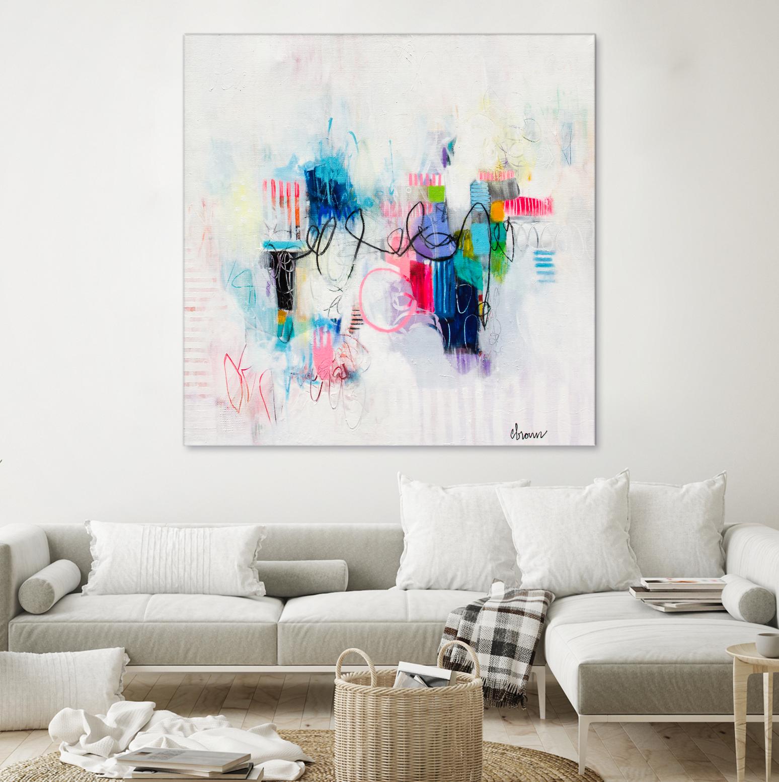 Possibilities of the Heart by Cynthia Anne Brown on GIANT ART - pink,blue abstracts, contemporary