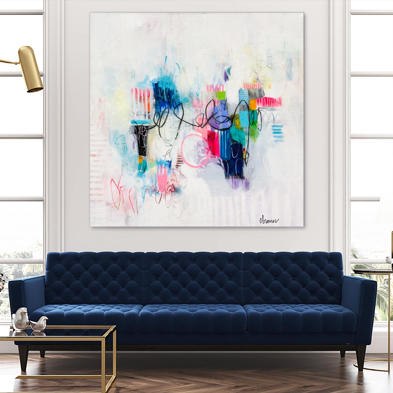 Possibilities of the Heart by Cynthia Anne Brown on GIANT ART - pink,blue abstracts, contemporary