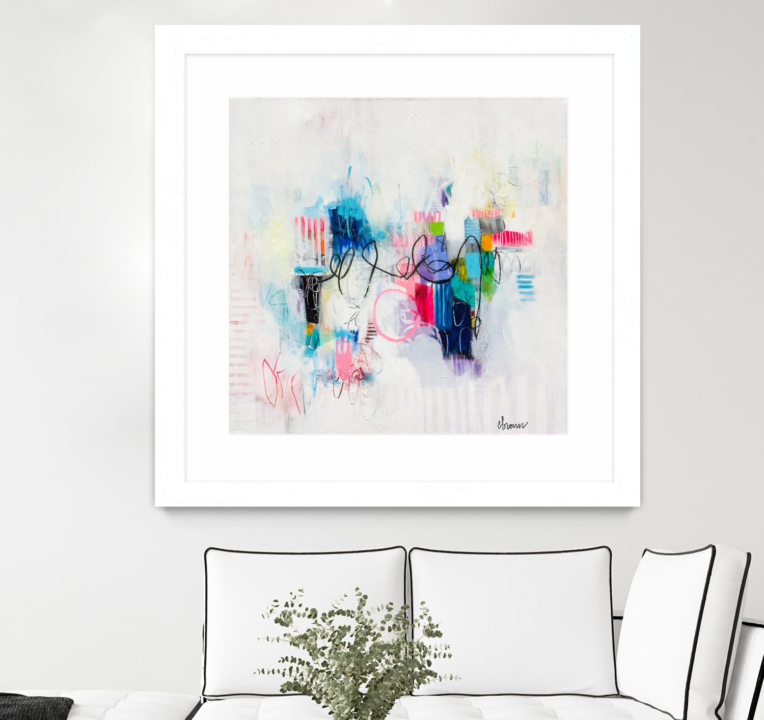 Possibilities of the Heart by Cynthia Anne Brown on GIANT ART - pink,blue abstracts, contemporary
