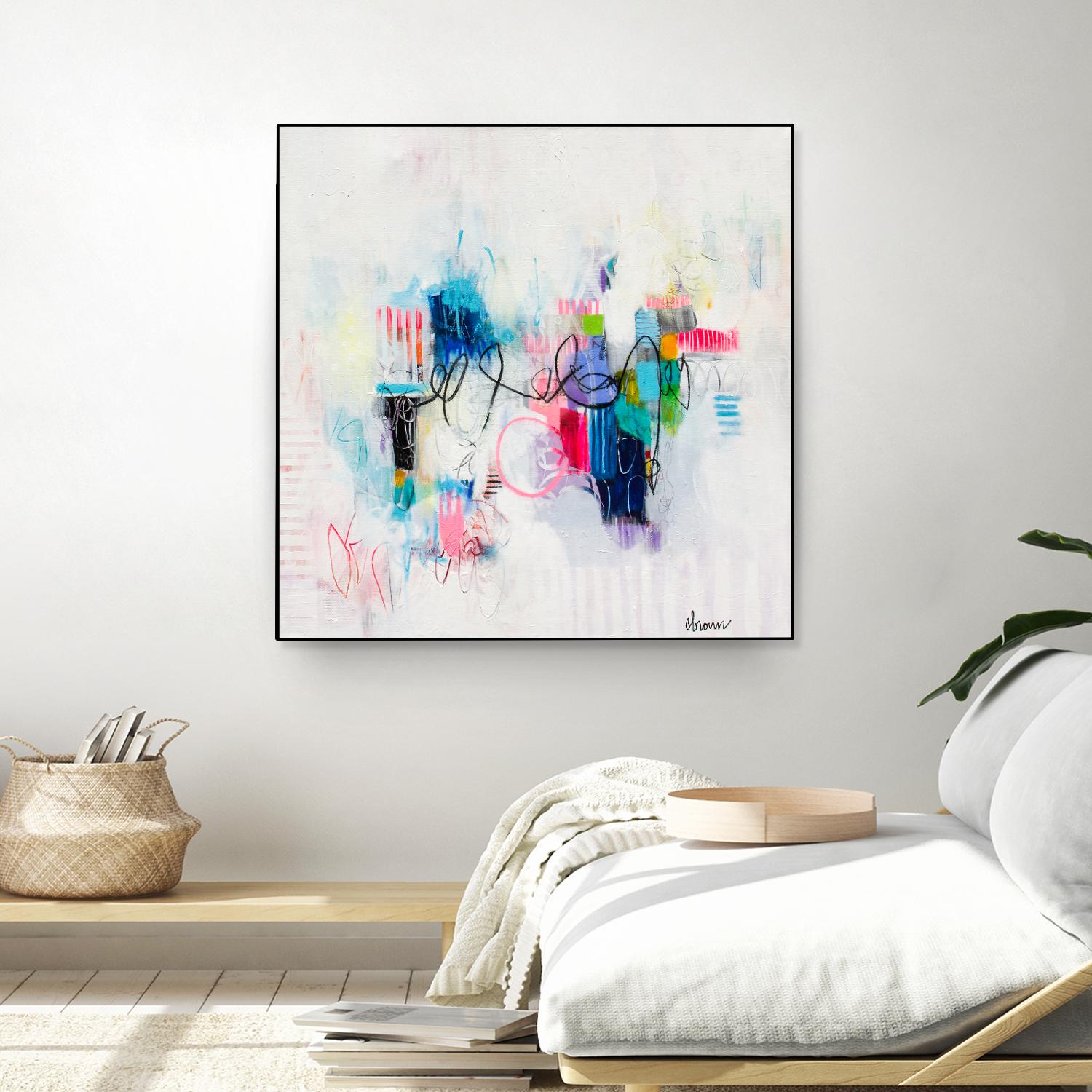 Possibilities of the Heart by Cynthia Anne Brown on GIANT ART - pink,blue abstracts, contemporary