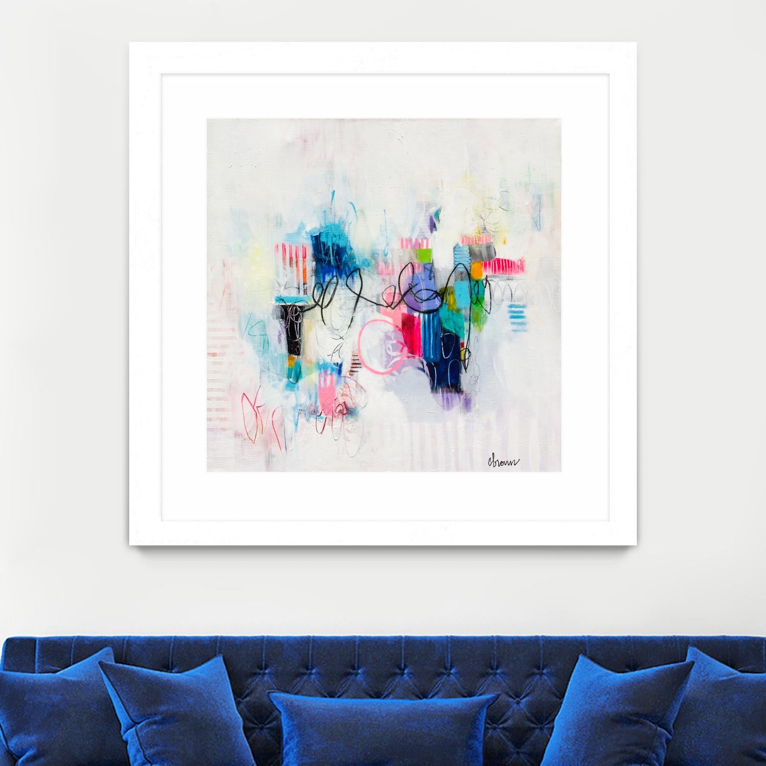 Possibilities of the Heart by Cynthia Anne Brown on GIANT ART - pink,blue abstracts, contemporary