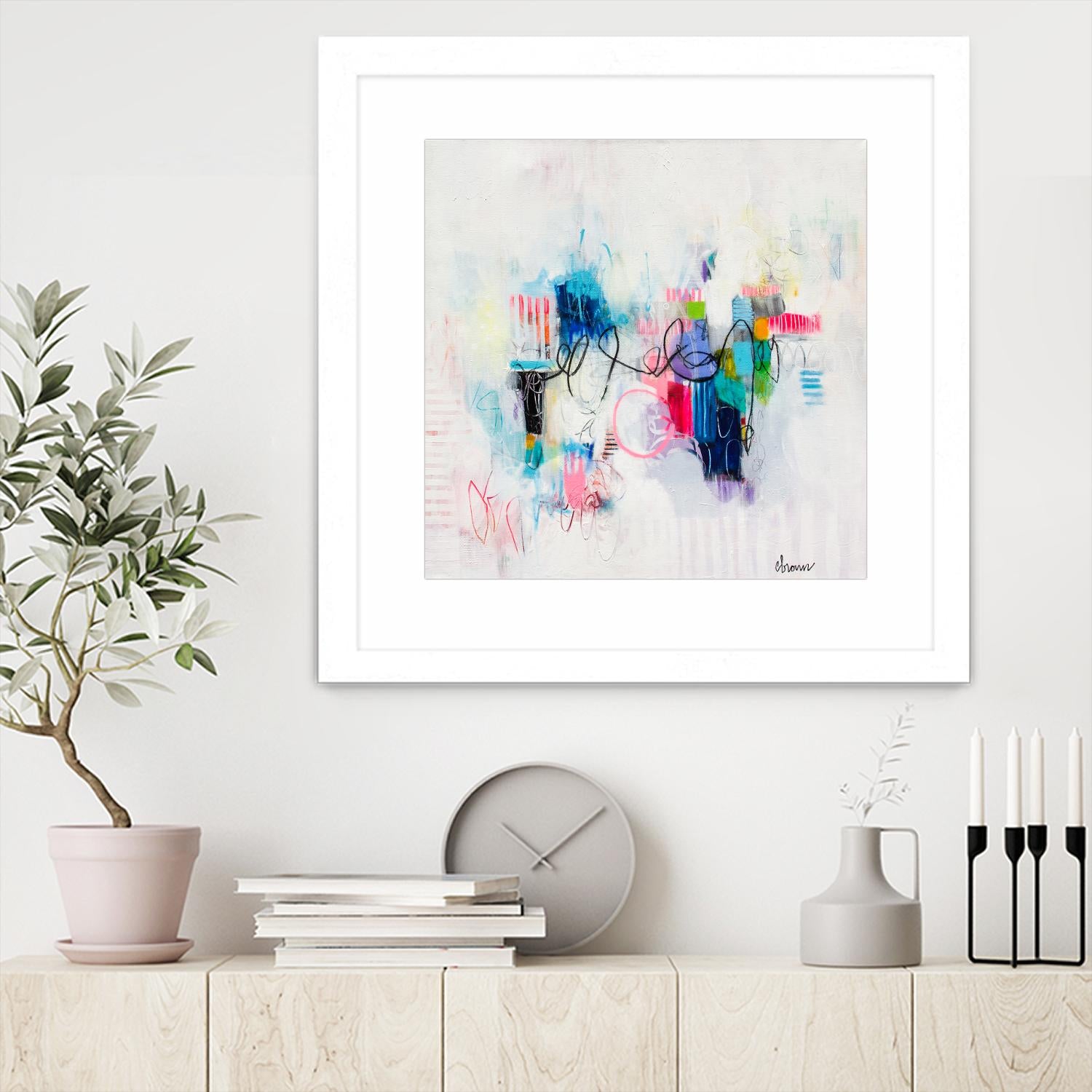 Possibilities of the Heart by Cynthia Anne Brown on GIANT ART - pink,blue abstracts, contemporary