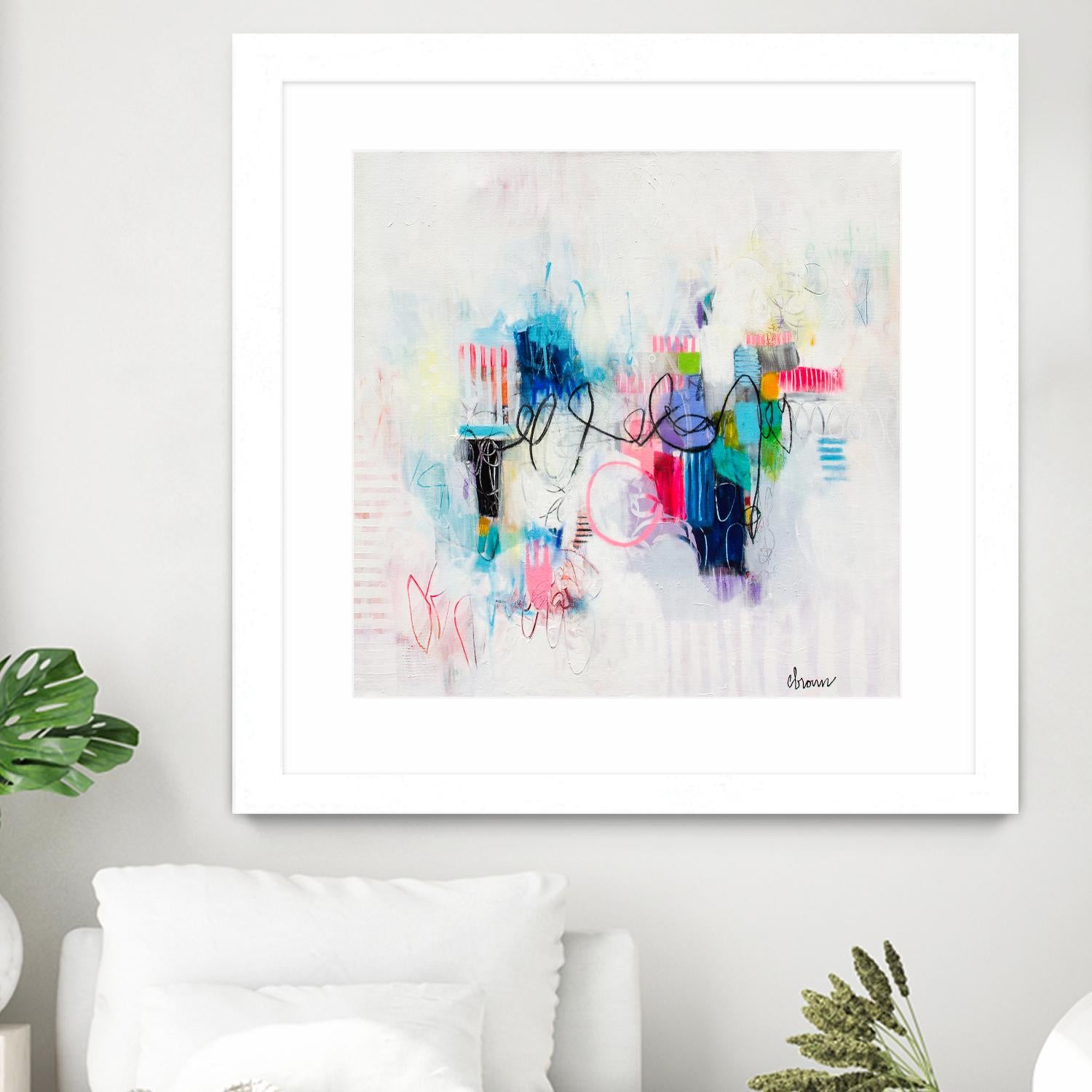 Possibilities of the Heart by Cynthia Anne Brown on GIANT ART - pink,blue abstracts, contemporary