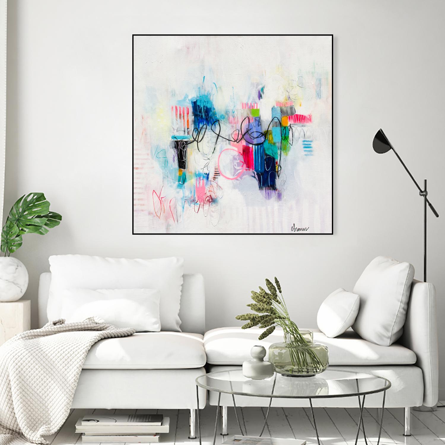 Possibilities of the Heart by Cynthia Anne Brown on GIANT ART - pink,blue abstracts, contemporary