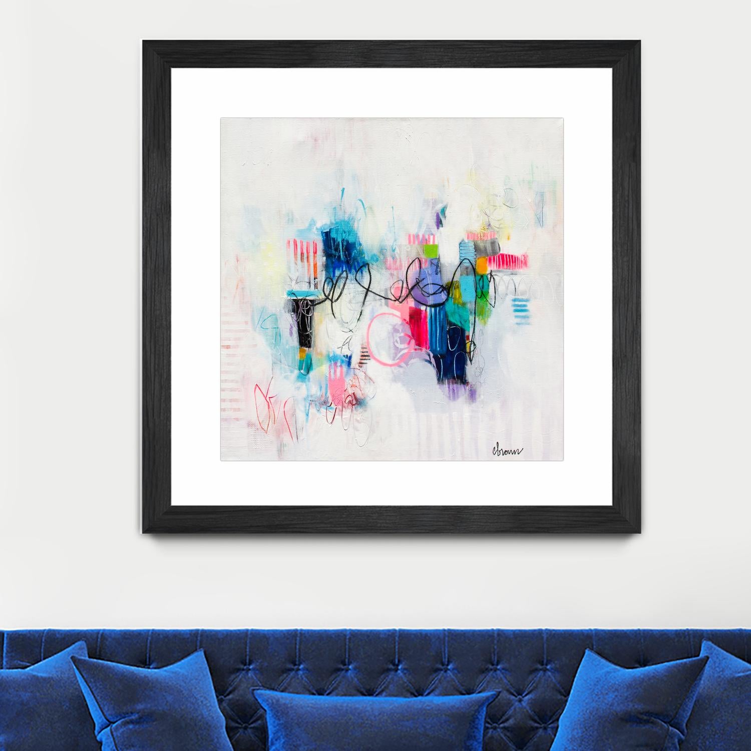 Possibilities of the Heart by Cynthia Anne Brown on GIANT ART - pink,blue abstracts, contemporary