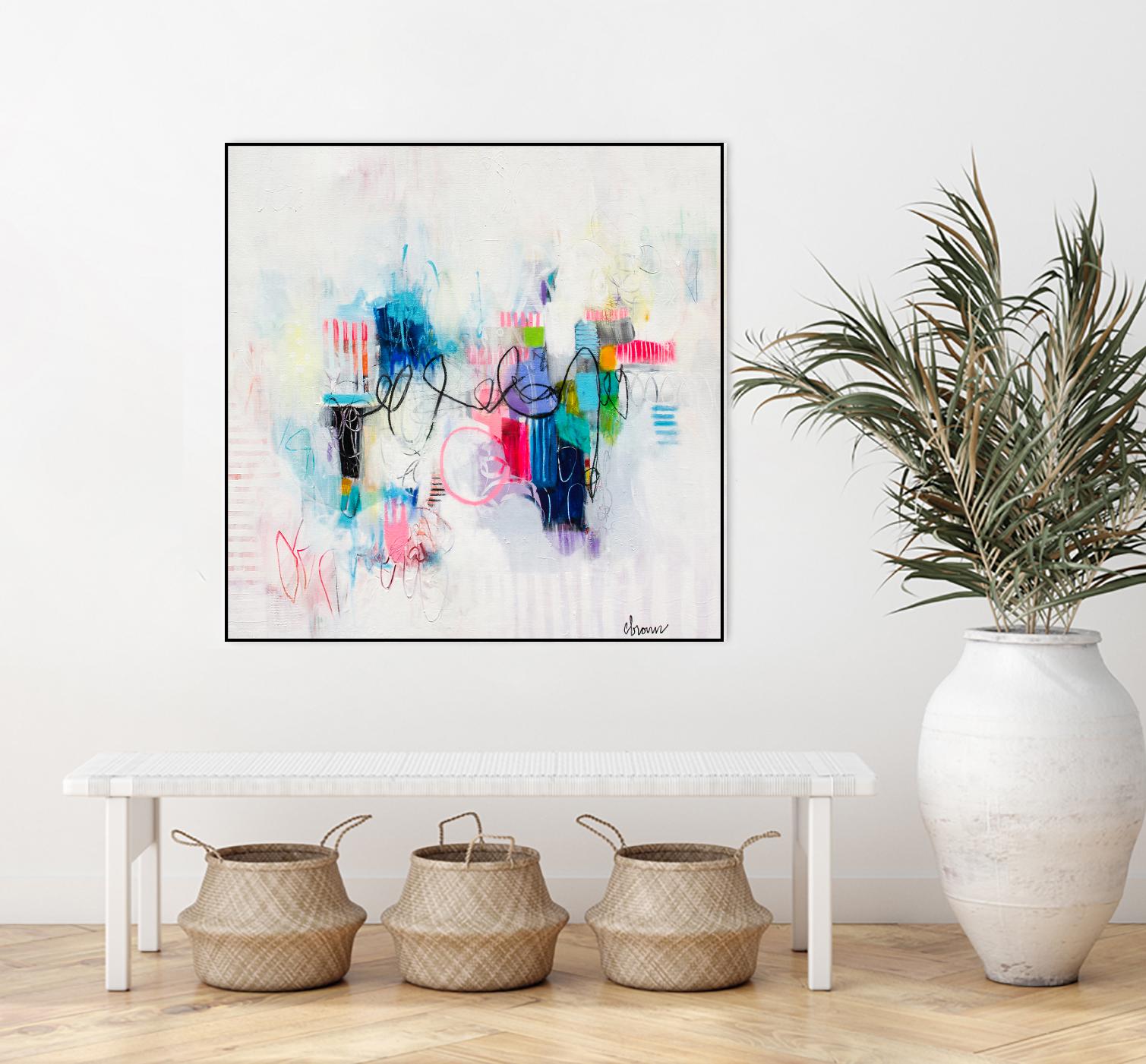 Possibilities of the Heart by Cynthia Anne Brown on GIANT ART - pink,blue abstracts, contemporary