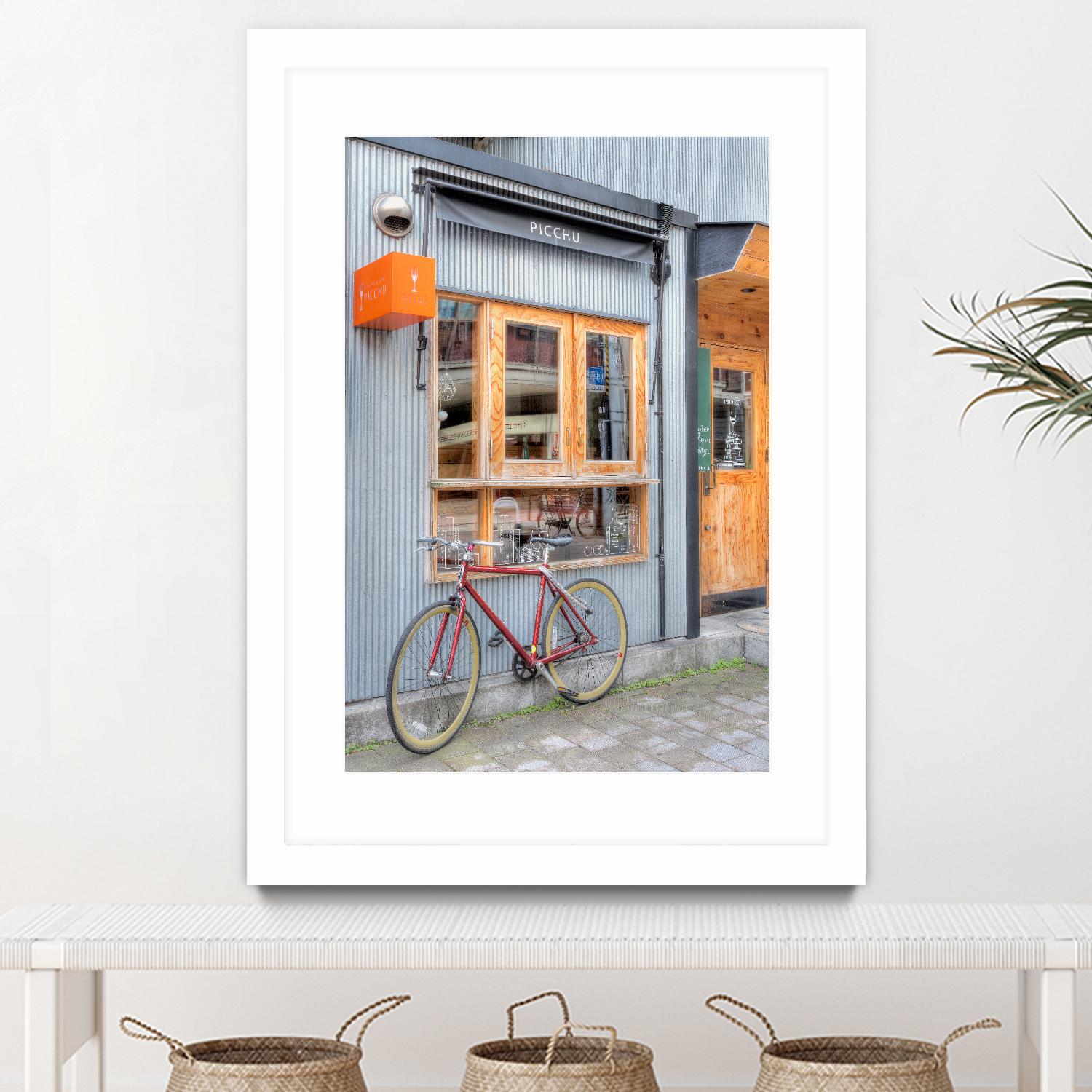 Red Bicycle, Japan by Alan Blaustein on GIANT ART - multicolor photography; landscapes