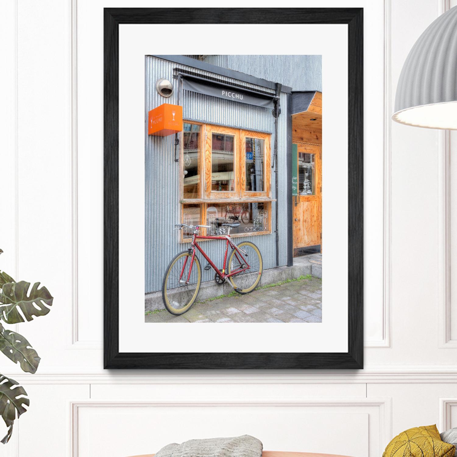 Red Bicycle, Japan by Alan Blaustein on GIANT ART - multicolor photography; landscapes