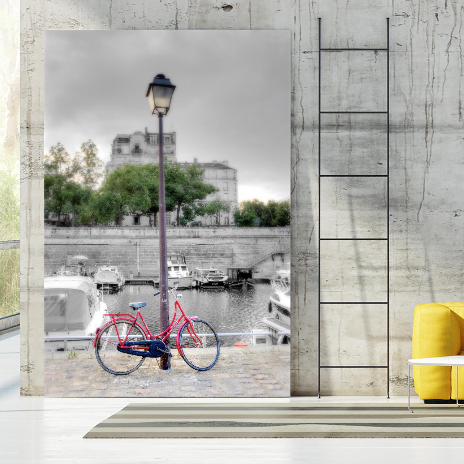 Bicycle St Martin Canal #1 by Alan Blaustein on GIANT ART - multicolor photography; landscapes; people/places