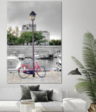 Bicycle St Martin Canal #1 by Alan Blaustein on GIANT ART - multicolor photography; landscapes; people/places