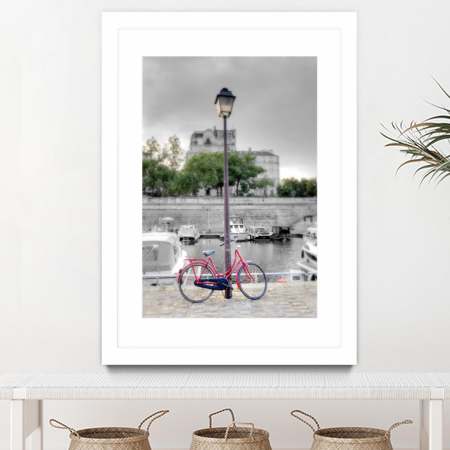 Bicycle St Martin Canal #1 by Alan Blaustein on GIANT ART - multicolor photography; landscapes; people/places