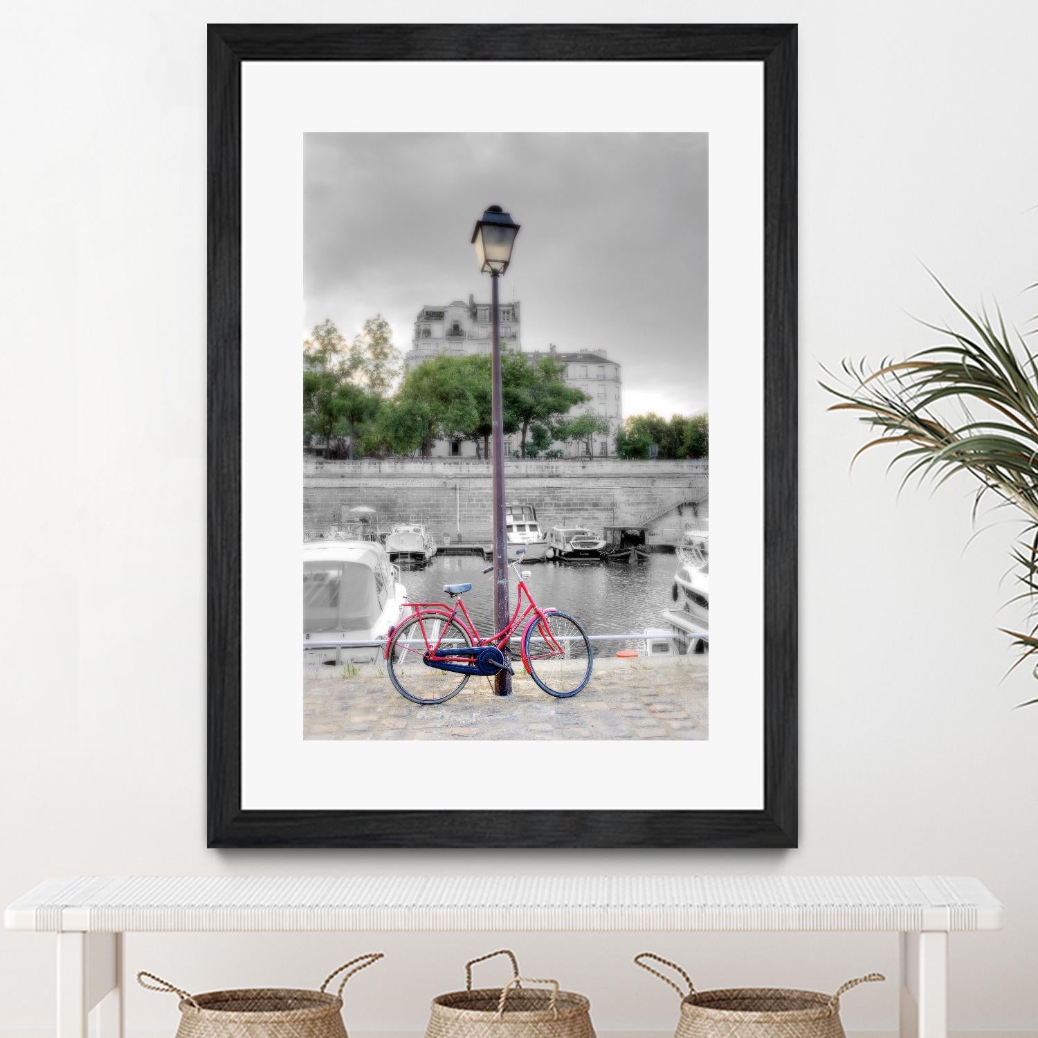 Bicycle St Martin Canal #1 by Alan Blaustein on GIANT ART - multicolor photography; landscapes; people/places