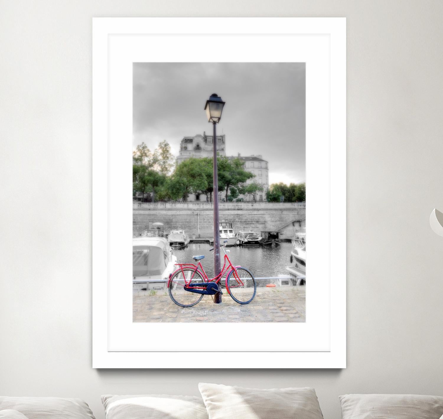 Bicycle St Martin Canal #1 by Alan Blaustein on GIANT ART - multicolor photography; landscapes; people/places