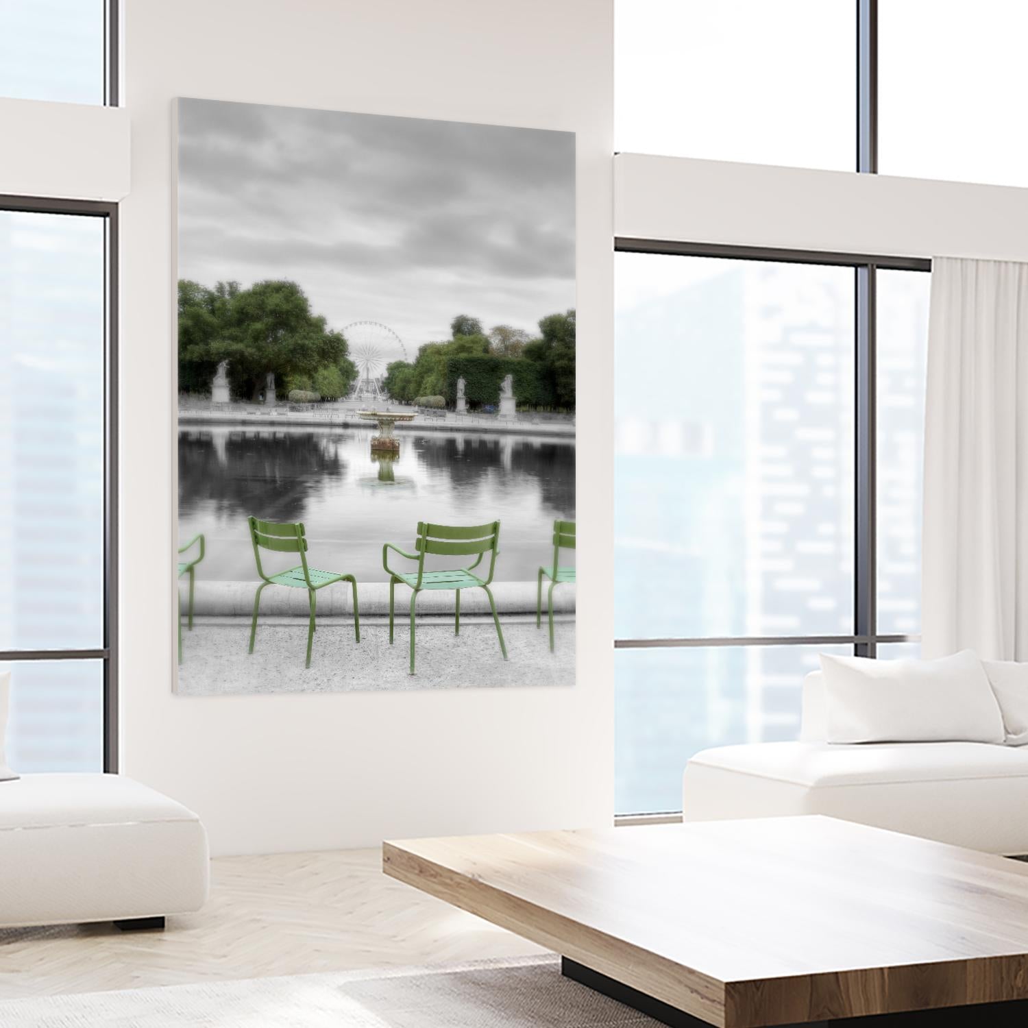 Tuileries Fountain #1 by Alan Blaustein on GIANT ART - multicolor photography; landscapes; people/places