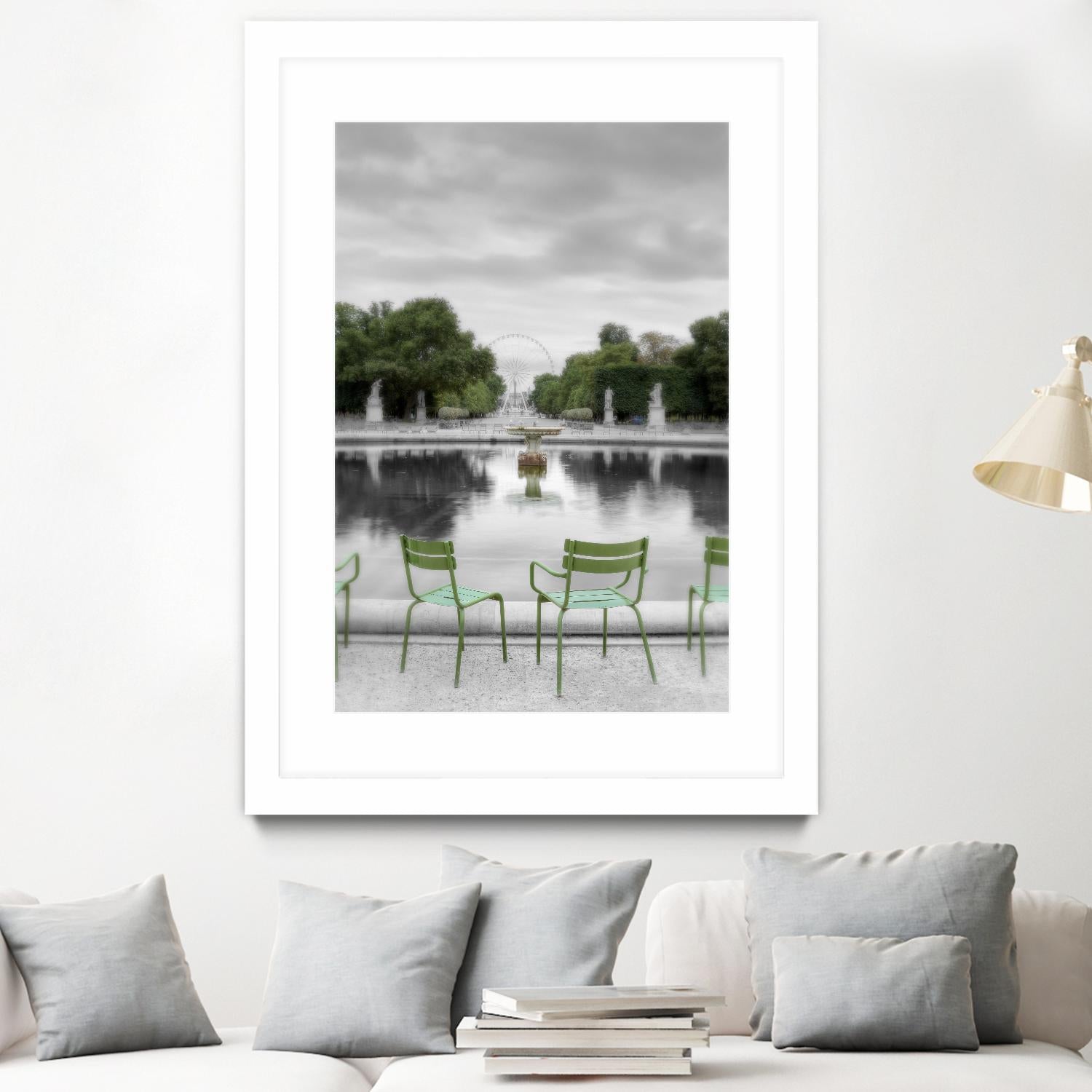 Tuileries Fountain #1 by Alan Blaustein on GIANT ART - multicolor photography; landscapes; people/places