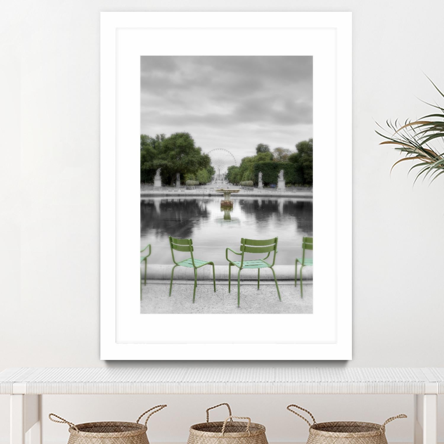 Tuileries Fountain #1 by Alan Blaustein on GIANT ART - multicolor photography; landscapes; people/places