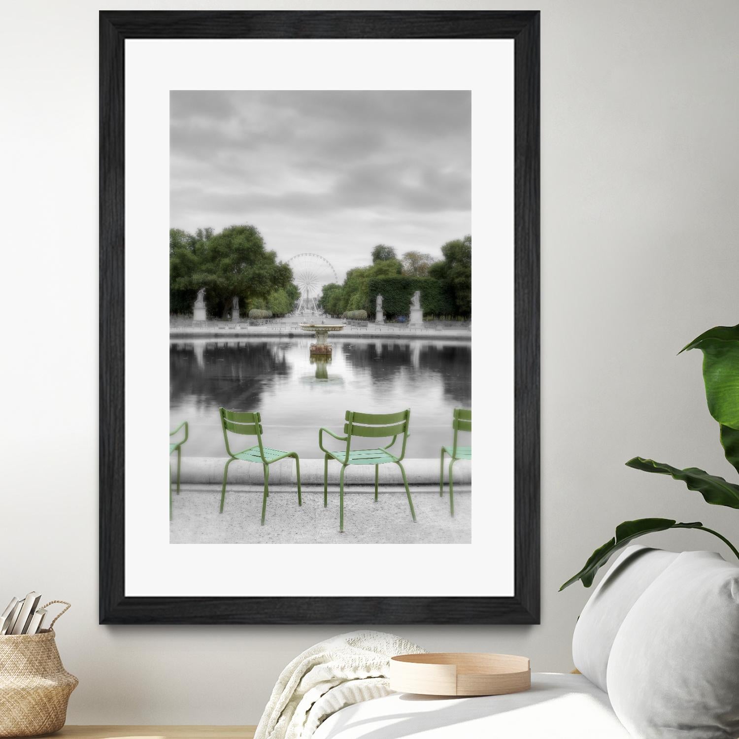 Tuileries Fountain #1 by Alan Blaustein on GIANT ART - multicolor photography; landscapes; people/places