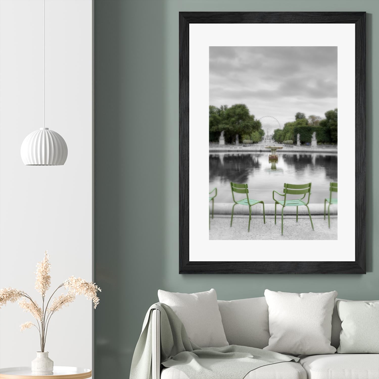 Tuileries Fountain #1 by Alan Blaustein on GIANT ART - multicolor photography; landscapes; people/places